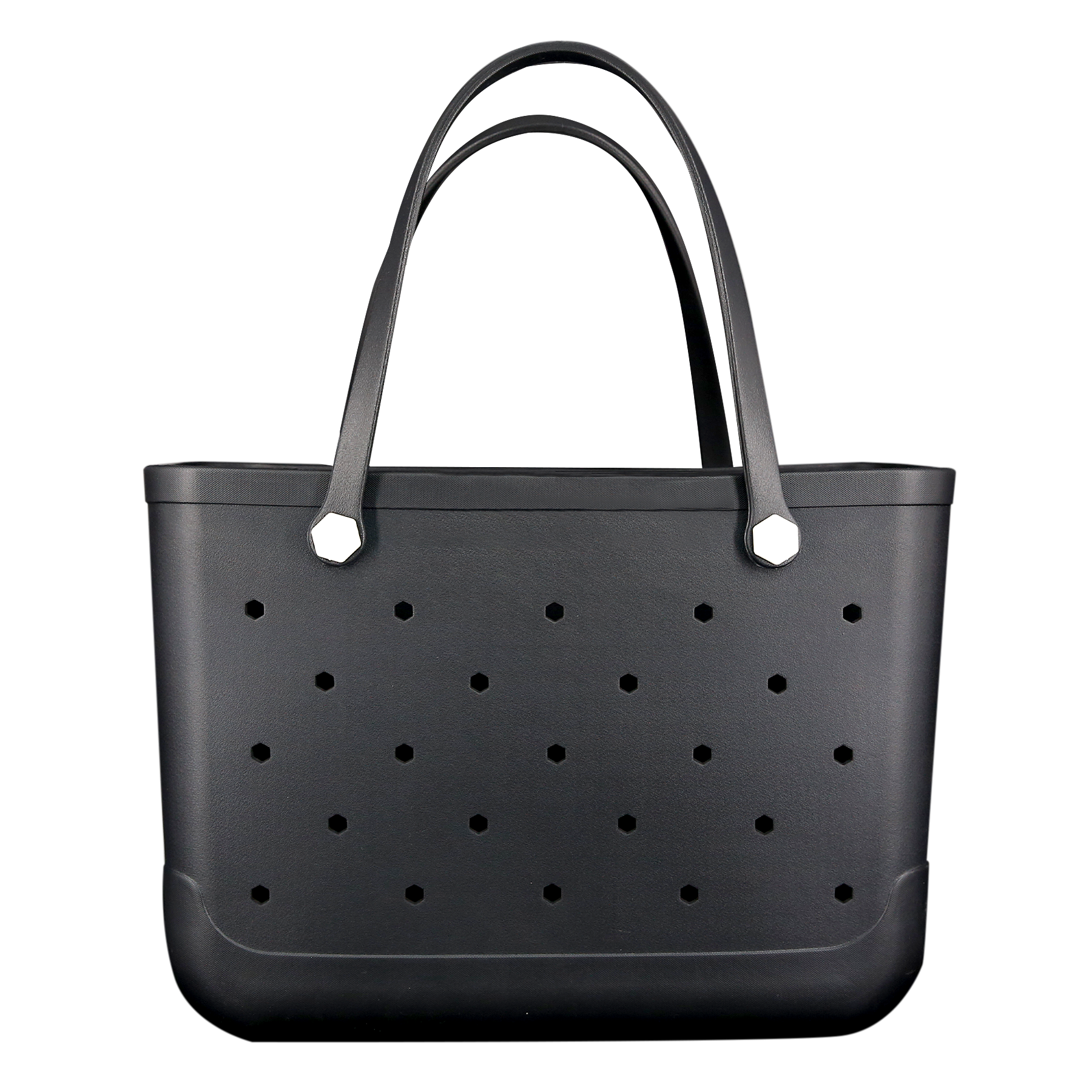 Waterproof Hexagon Mesh Beach Bag - Large Capacity Travel Storage Tote for Swimwear Towel Sunglasses - Black Large 48x34x24cm - Image 1