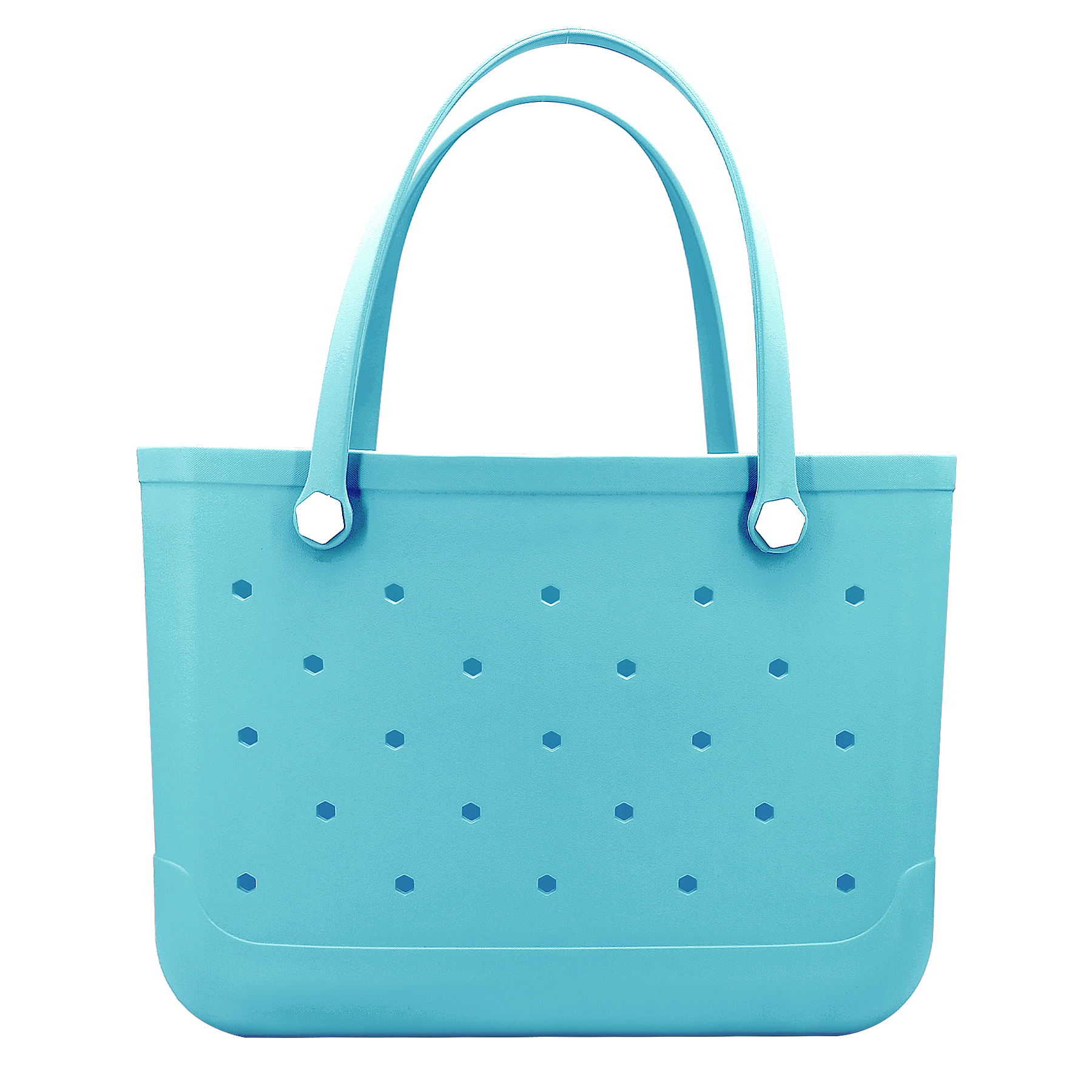 Waterproof Hexagon Mesh Beach Bag - Large Capacity Travel Storage Tote for Swimwear Towel Sunglasses - Light Blue Large 48x34x24cm - Image 1