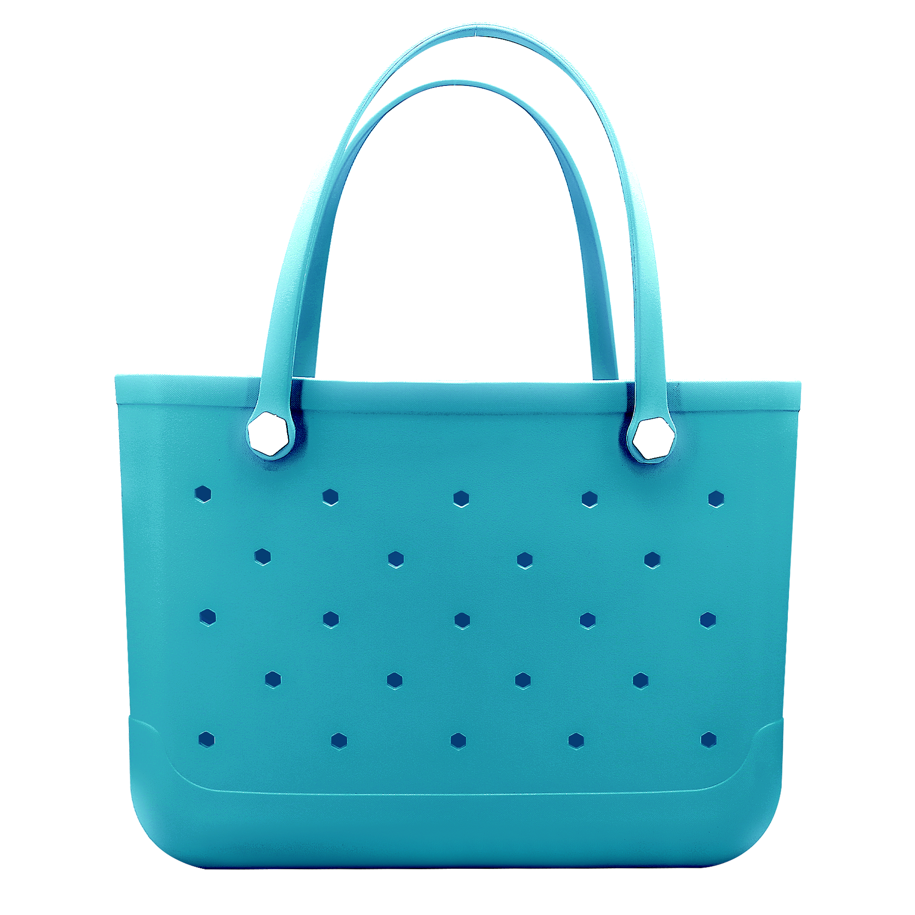Waterproof Hexagon Mesh Beach Bag - Large Capacity Travel Storage Tote for Swimwear Towel Sunglasses - Lake Blue Large 48x34x24cm - Image 1