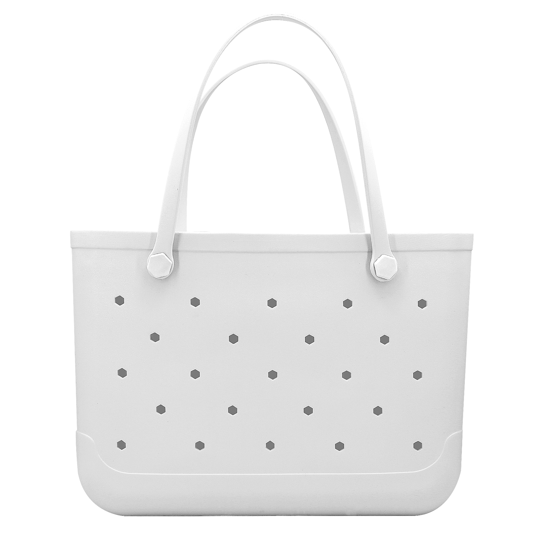 Waterproof Hexagon Mesh Beach Bag - Large Capacity Travel Storage Tote for Swimwear Towel Sunglasses - White Large 48x34x24cm - Image 1