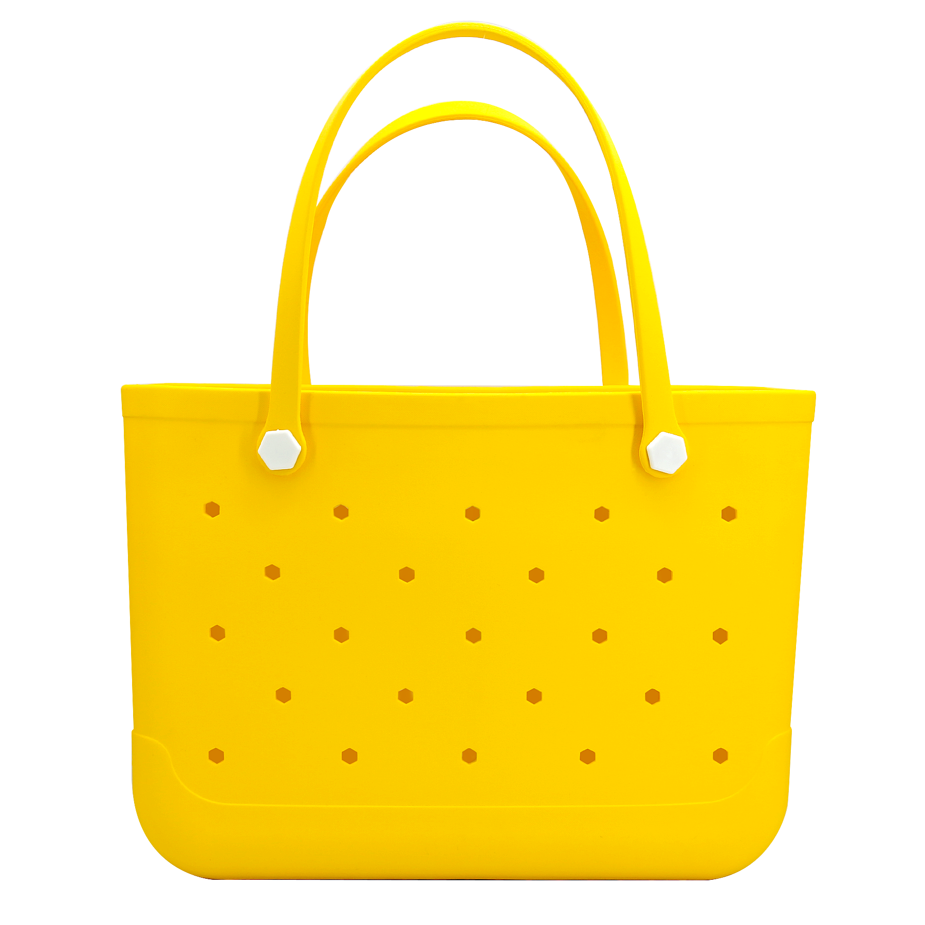 Waterproof Hexagon Mesh Beach Bag - Large Capacity Travel Storage Tote for Swimwear Towel Sunglasses - Yellow Large 48x34x24cm - Image 1
