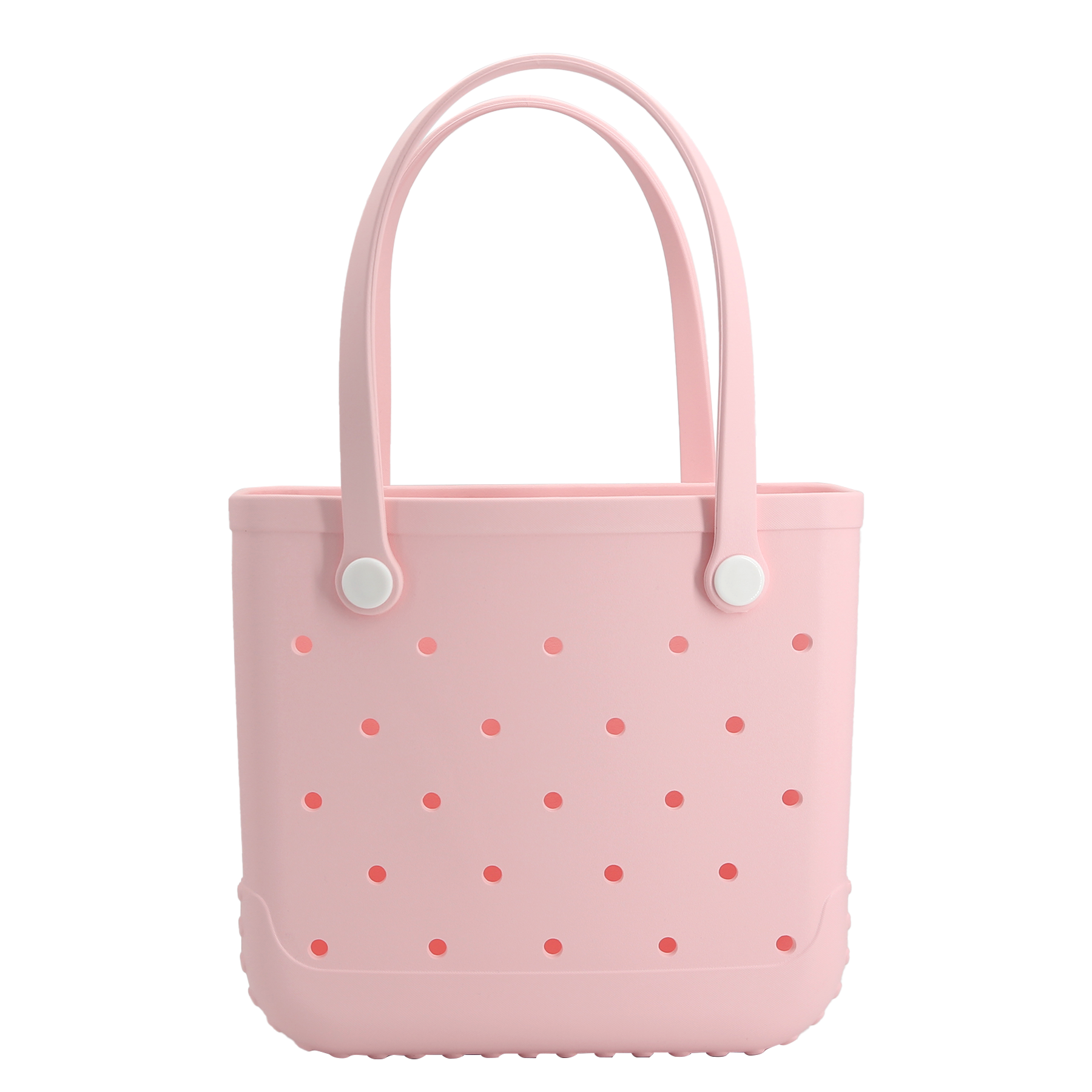 Waterproof Hexagon Mesh Beach Bag - Large Capacity Travel Storage Tote for Swimwear Towel Sunglasses - Flesh Pink Medium 37x32x13cm - Image 1