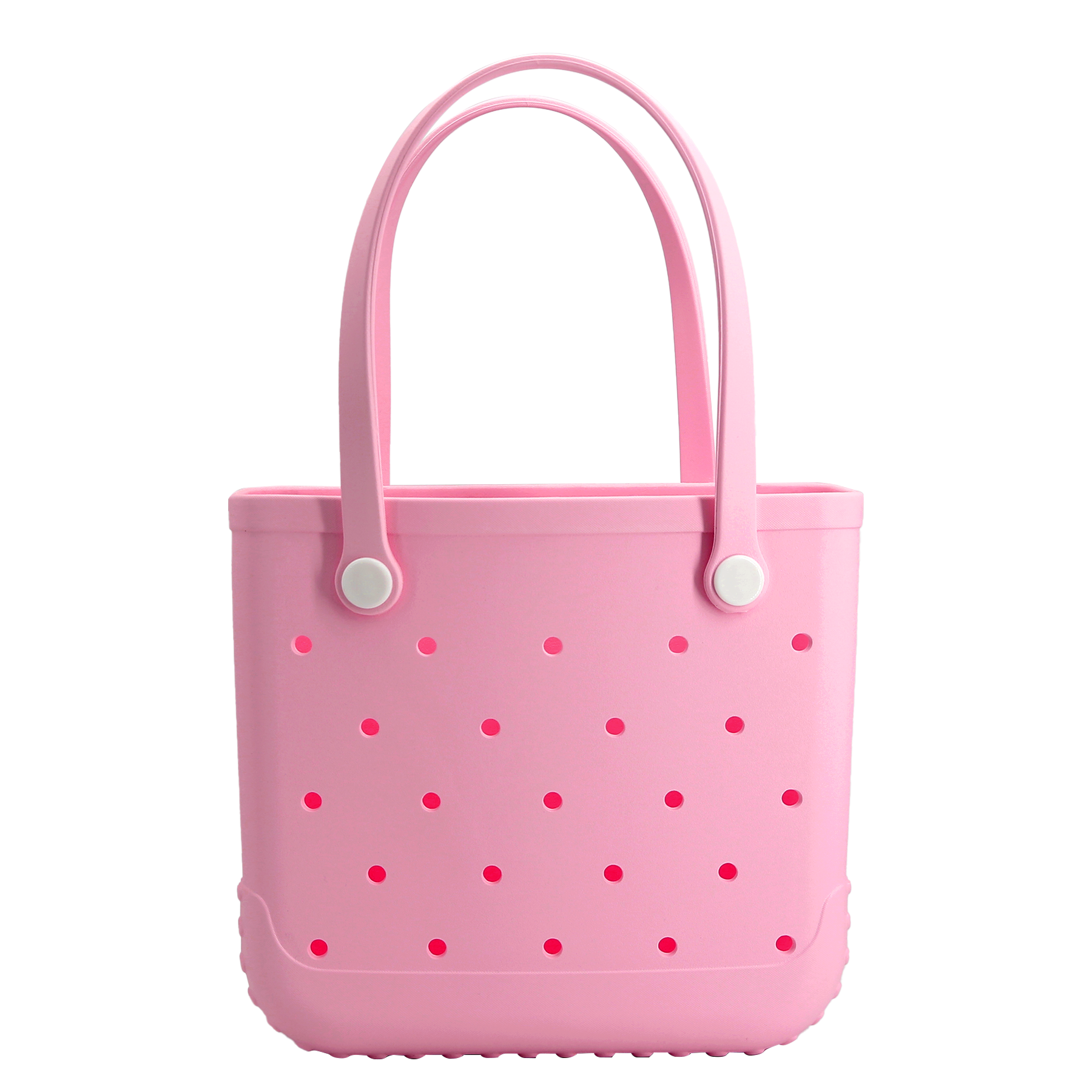 Waterproof Hexagon Mesh Beach Bag - Large Capacity Travel Storage Tote for Swimwear Towel Sunglasses - Pink Medium 37x32x13cm - Image 1