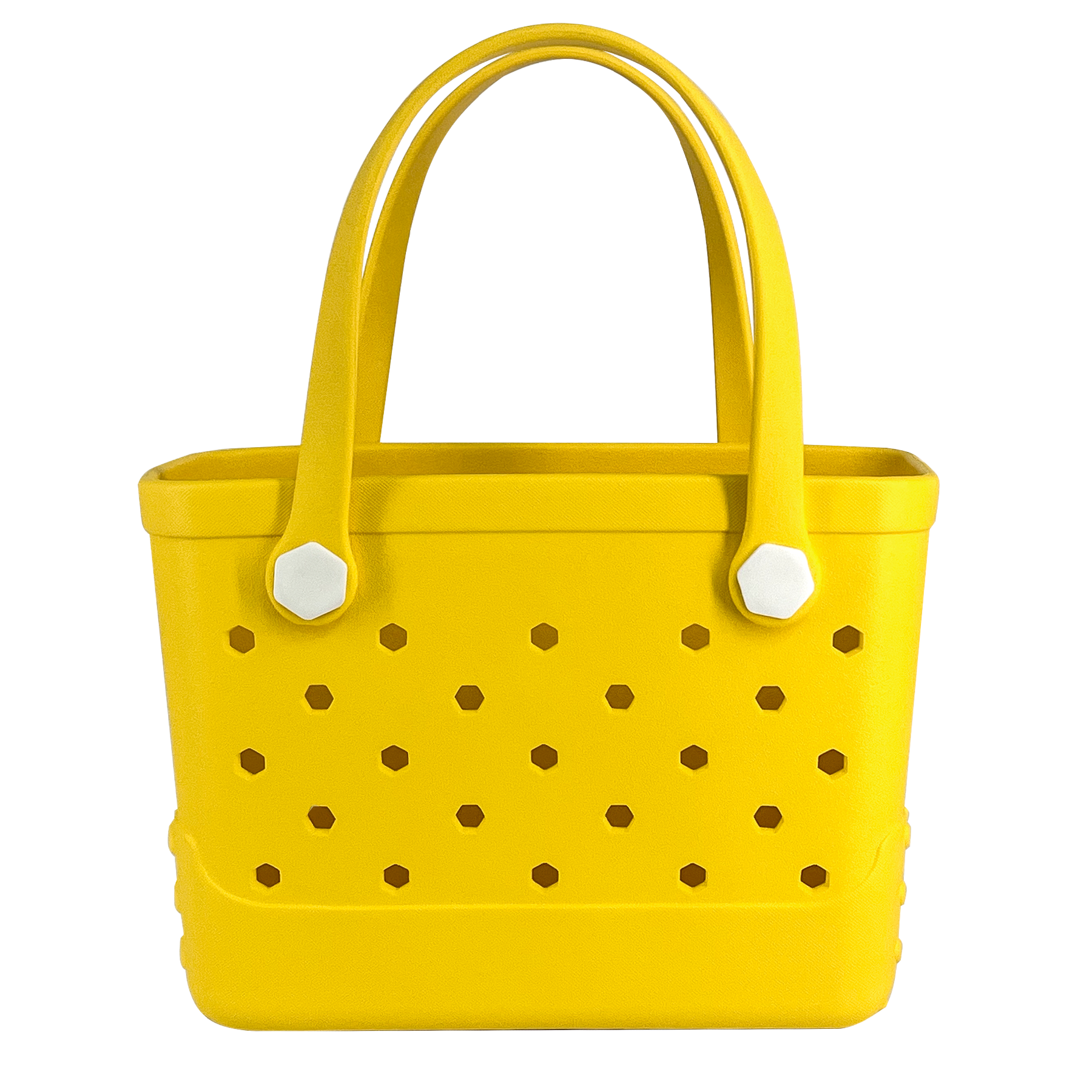 Waterproof Hexagon Mesh Beach Bag - Large Capacity Travel Storage Tote for Swimwear Towel Sunglasses - Yellow Small 28x21x11cm - Image 1