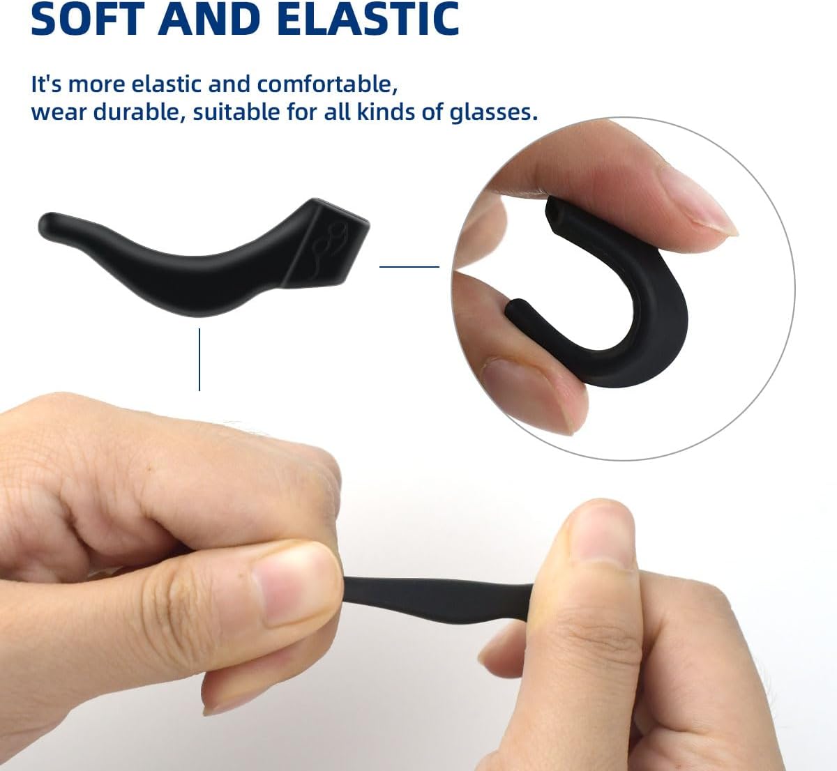 14 Pairs Ear Hook Glasses Strap Eyeglasses Grip Silicone Eyeglass Holder Anti-Slip Hooks Safety Eyewear Retainer for Sunglasses Temple Tips Sleeve Retainers - Image 2
