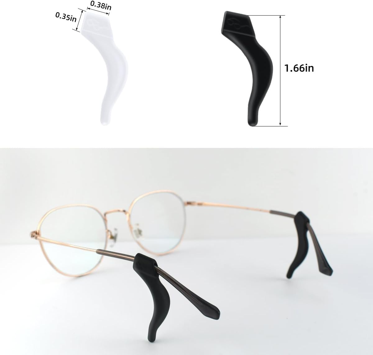 14 Pairs Ear Hook Glasses Strap Eyeglasses Grip Silicone Eyeglass Holder Anti-Slip Hooks Safety Eyewear Retainer for Sunglasses Temple Tips Sleeve Retainers - Image 3