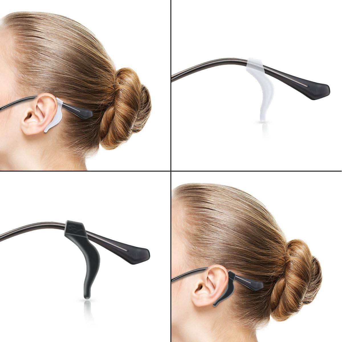 14 Pairs Ear Hook Glasses Strap Eyeglasses Grip Silicone Eyeglass Holder Anti-Slip Hooks Safety Eyewear Retainer for Sunglasses Temple Tips Sleeve Retainers - Image 6