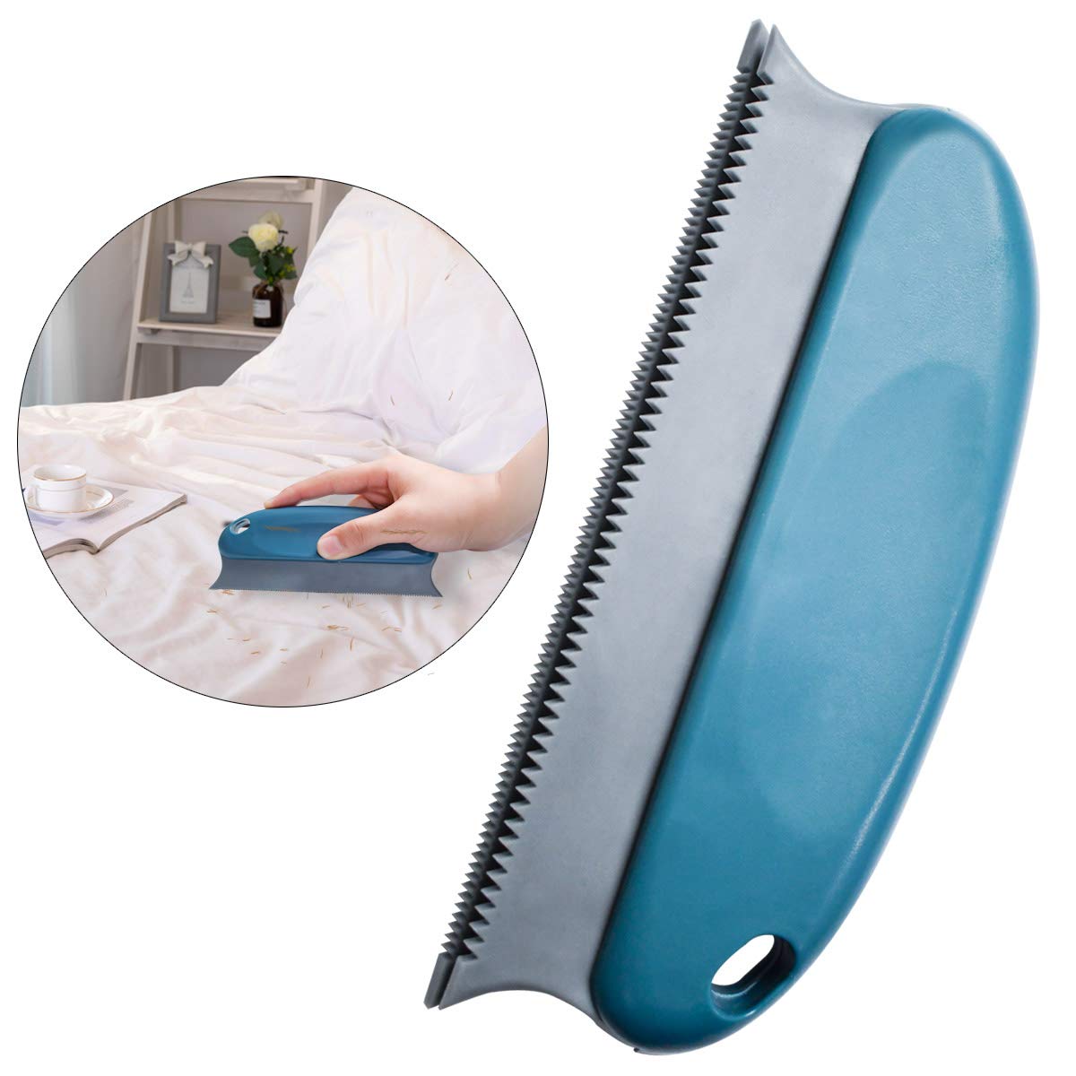 Petluno Pet Hair Remover Brush ABS Double Serrated Structure Detailer for Car Interiors Furniture Carpet Couch Sofa Bed Clothes Blinds Cat & Dog lint - Image 1