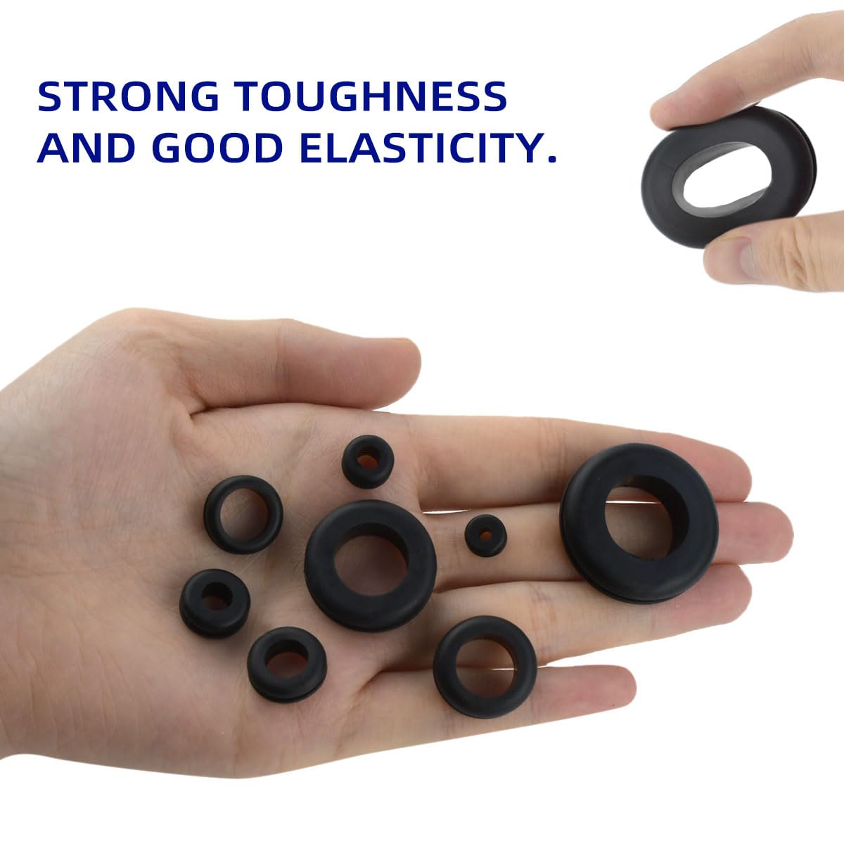 180 Pcs Assorted Rubber Grommet Kit Assortment Sizes 7/8