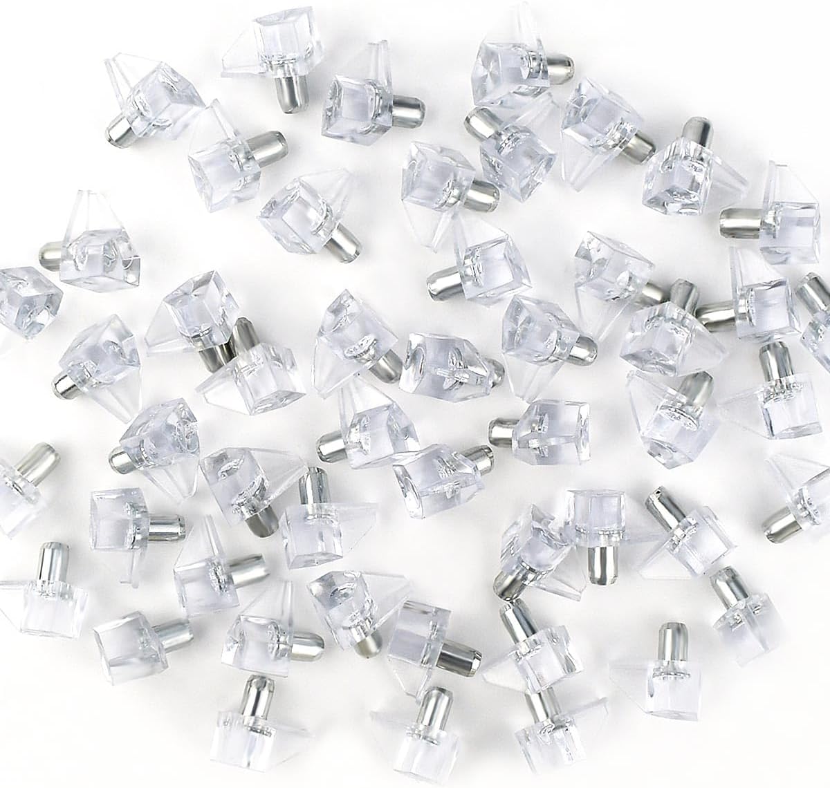50 Pcs Shelf Support Peg Clear Holder Pegs Cabinet Pins for Kitchen Furniture Shelves Book Plastic Replacement Medicine Supports pegs - Image 1
