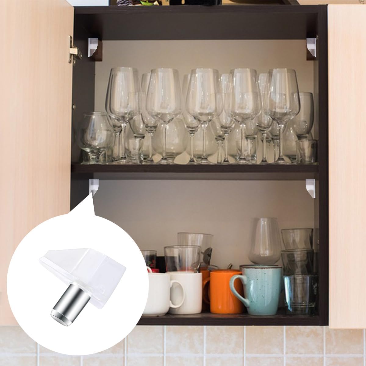 50 Pcs Shelf Support Peg Clear Holder Pegs Cabinet Pins for Kitchen Furniture Shelves Book Plastic Replacement Medicine Supports pegs - Image 3
