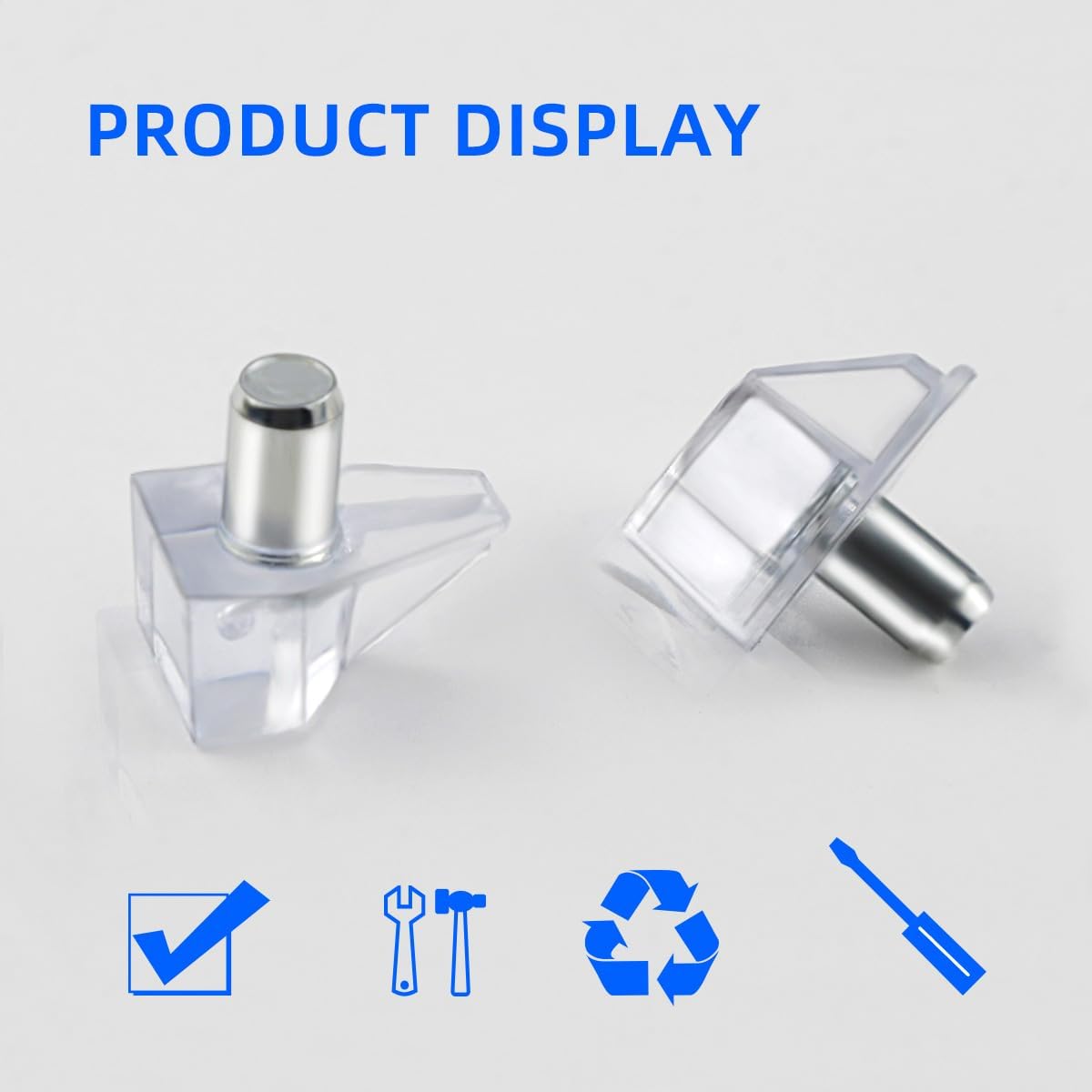 50 Pcs Shelf Support Peg Clear Holder Pegs Cabinet Pins for Kitchen Furniture Shelves Book Plastic Replacement Medicine Supports pegs - Image 6