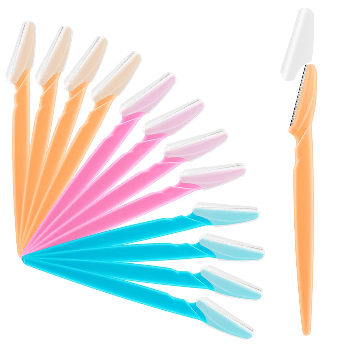 24 Pack of Eyebrow Razor for Women Face Razors Trimmer Dermaplaning Tool Facial with Safety Cover Multipurpose Exfoliating Hair Shaper Shaver Precision Men - Image 1