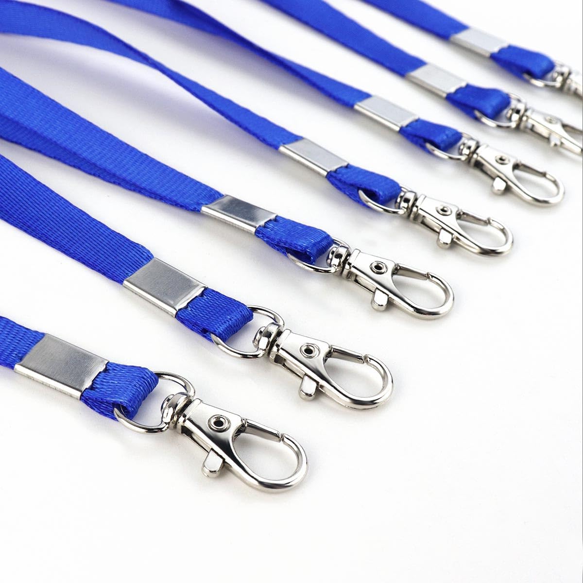 Premium Bulk Navy Blue Lanyards - 17.38 Inch Flat with Clip Swivel Hook Detachable Buckle (20 Pack) - Image 3