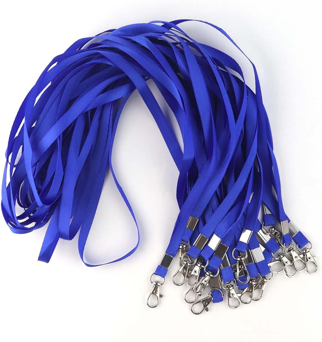 Premium Bulk Navy Blue Lanyards - 17.38 Inch Flat with Clip Swivel Hook Detachable Buckle (20 Pack) - Image 8