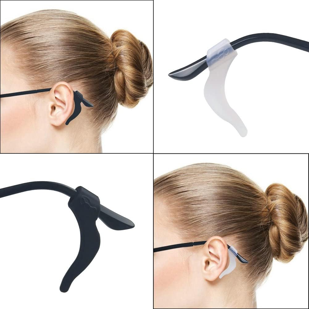 20Pairs Glasses Anti-slip Silicone Ear Clip, Glasses Holder With Storage Box, Safety Eyewear Retainers, Eyeglass Ear Grips for for Sports Glass Sunglasses Reading (10 Black 10 white) - Image 3