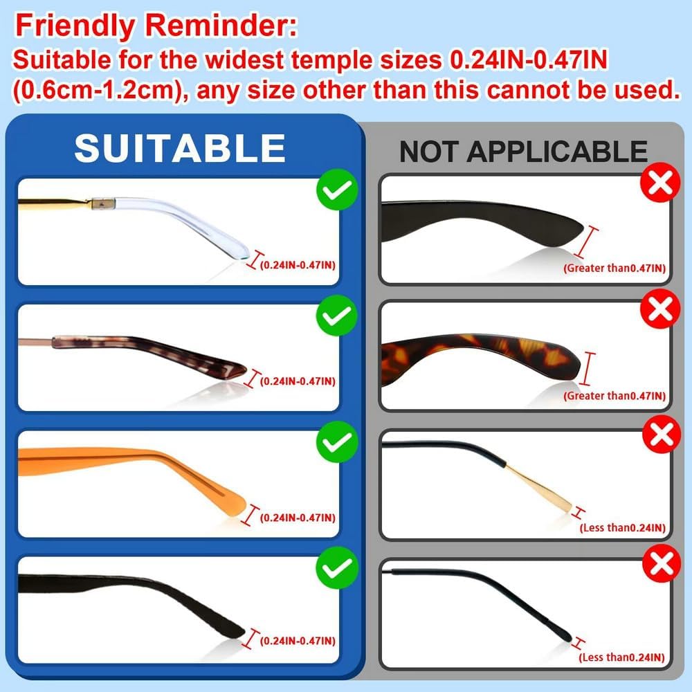 20Pairs Glasses Anti-slip Silicone Ear Clip, Glasses Holder With Storage Box, Safety Eyewear Retainers, Eyeglass Ear Grips for for Sports Glass Sunglasses Reading (10 Black 10 white) - Image 6