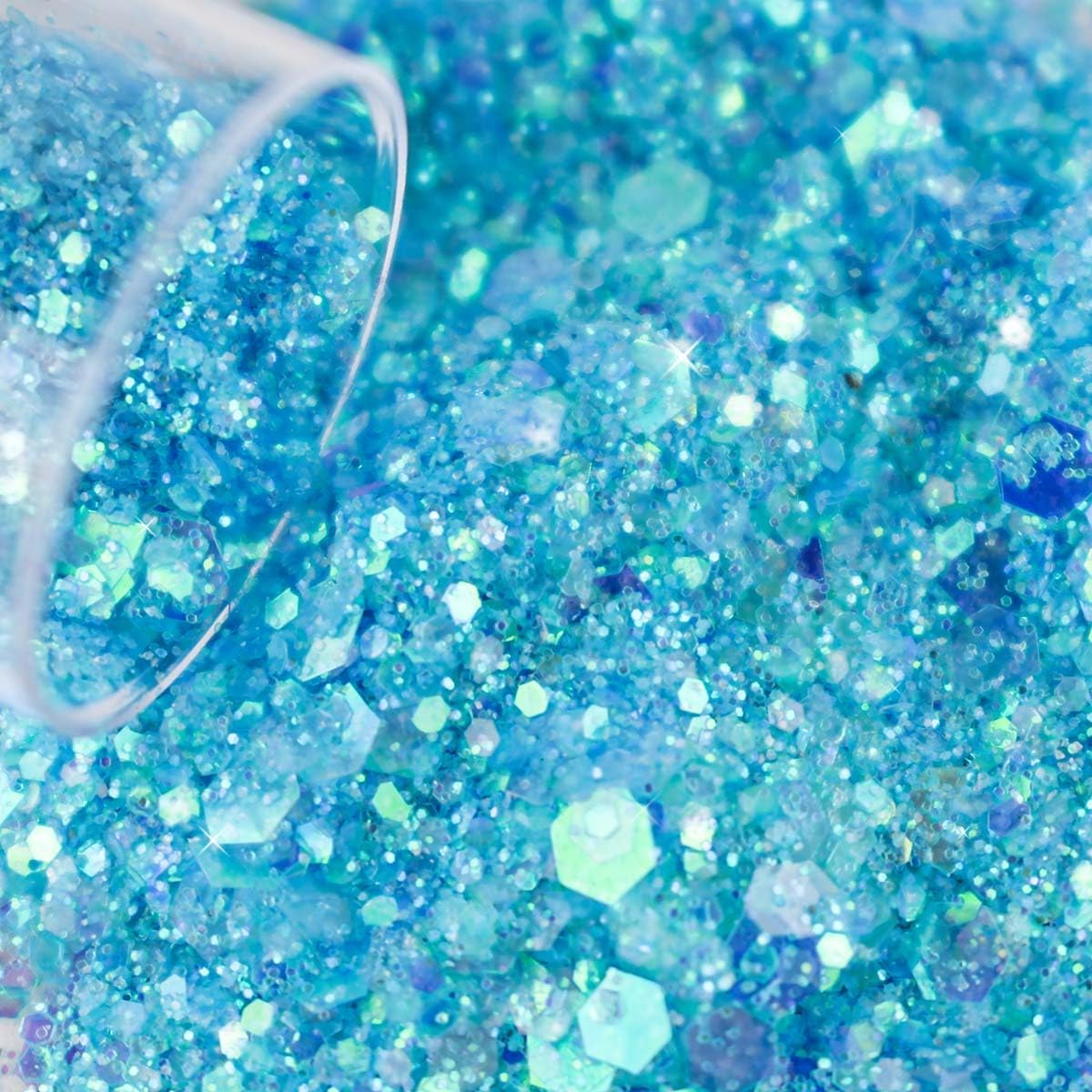 12 Colors Chunky Face Glitter No Glue Cosmetic Body Nail Eye Hair Art Resin Tumbler Holographic Glitte Makeup Sequins Party for Rave Festival Fine Eyeshadow - Image 3