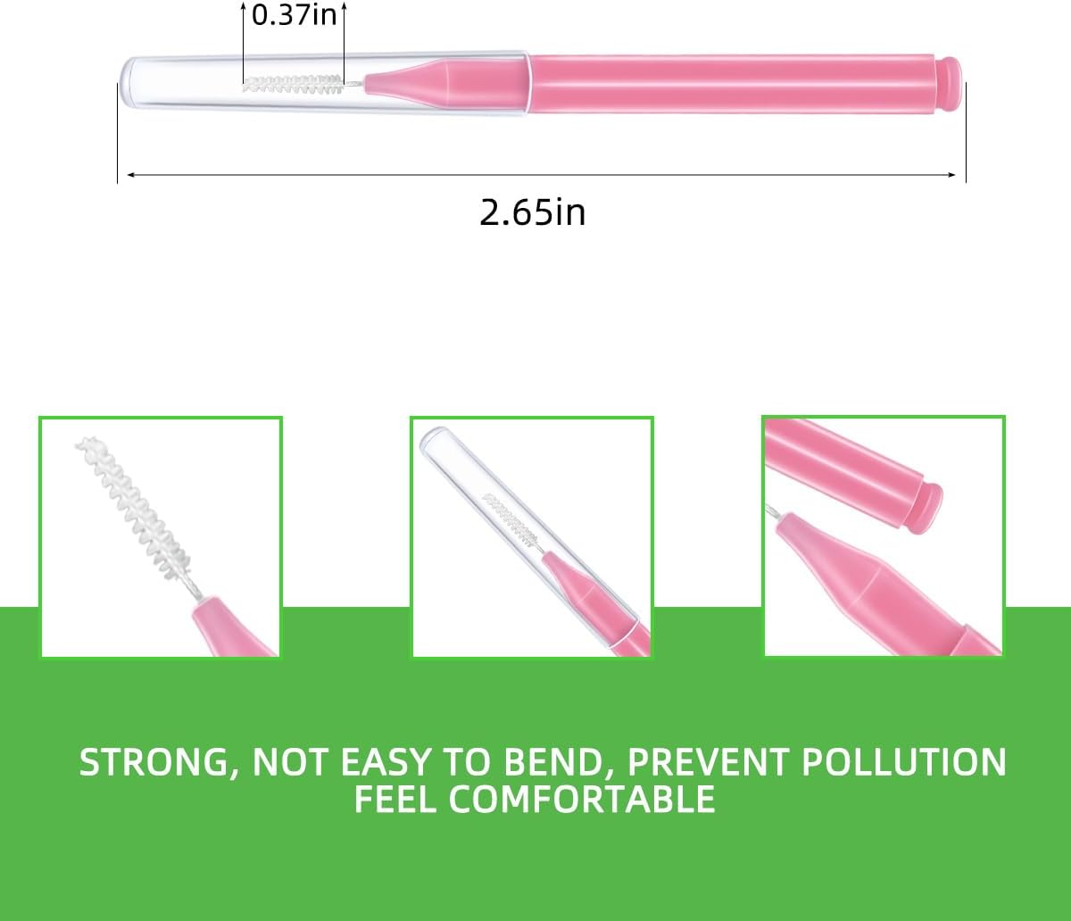 75 Pieces Braces Brush for Tooth Dental Flossing Toothpick Interdental Cleaning Oral Tool Hygiene Bendable Flosser Head Cleaner 5 Colors Floss - Image 3