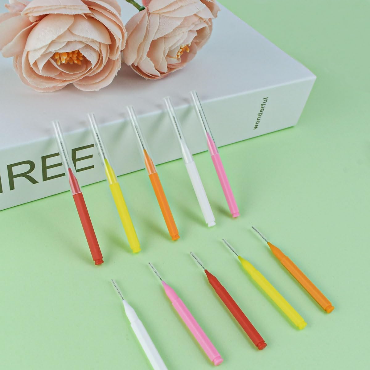 75 Pieces Braces Brush for Tooth Dental Flossing Toothpick Interdental Cleaning Oral Tool Hygiene Bendable Flosser Head Cleaner 5 Colors Floss - Image 6