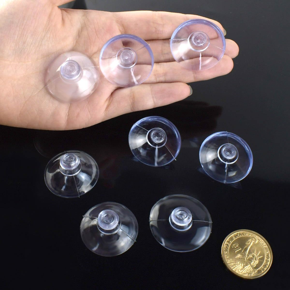 20 Pack Suction Cups for Glass Plastic Sucker Pads Clear Pvc Cup with Hooks Table Transparent Anti-Collision Pad Home Decoration Desk Window (30 mm) - Image 3