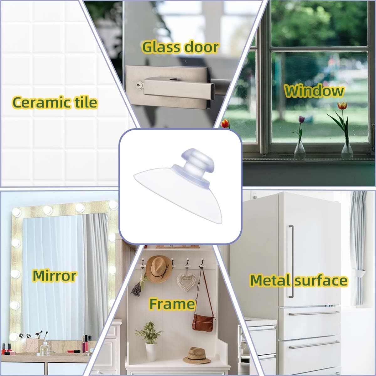 20 Pack Suction Cups for Glass Plastic Sucker Pads Clear Pvc Cup with Hooks Table Transparent Anti-Collision Pad Home Decoration Desk Window (30 mm) - Image 7