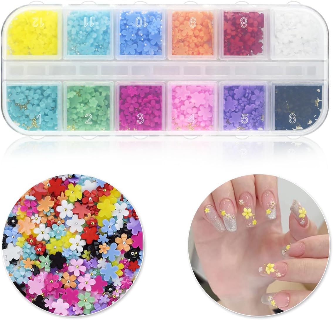 800 Pcs Nail Charms Art Butterfly 3D Nails Decoration Crafts DIY Diamonds Rhinestones Acrylic Jewelry Accessories Gold Silver Pearls Supplies Resin Flatbacks Flower Gems - Image 1