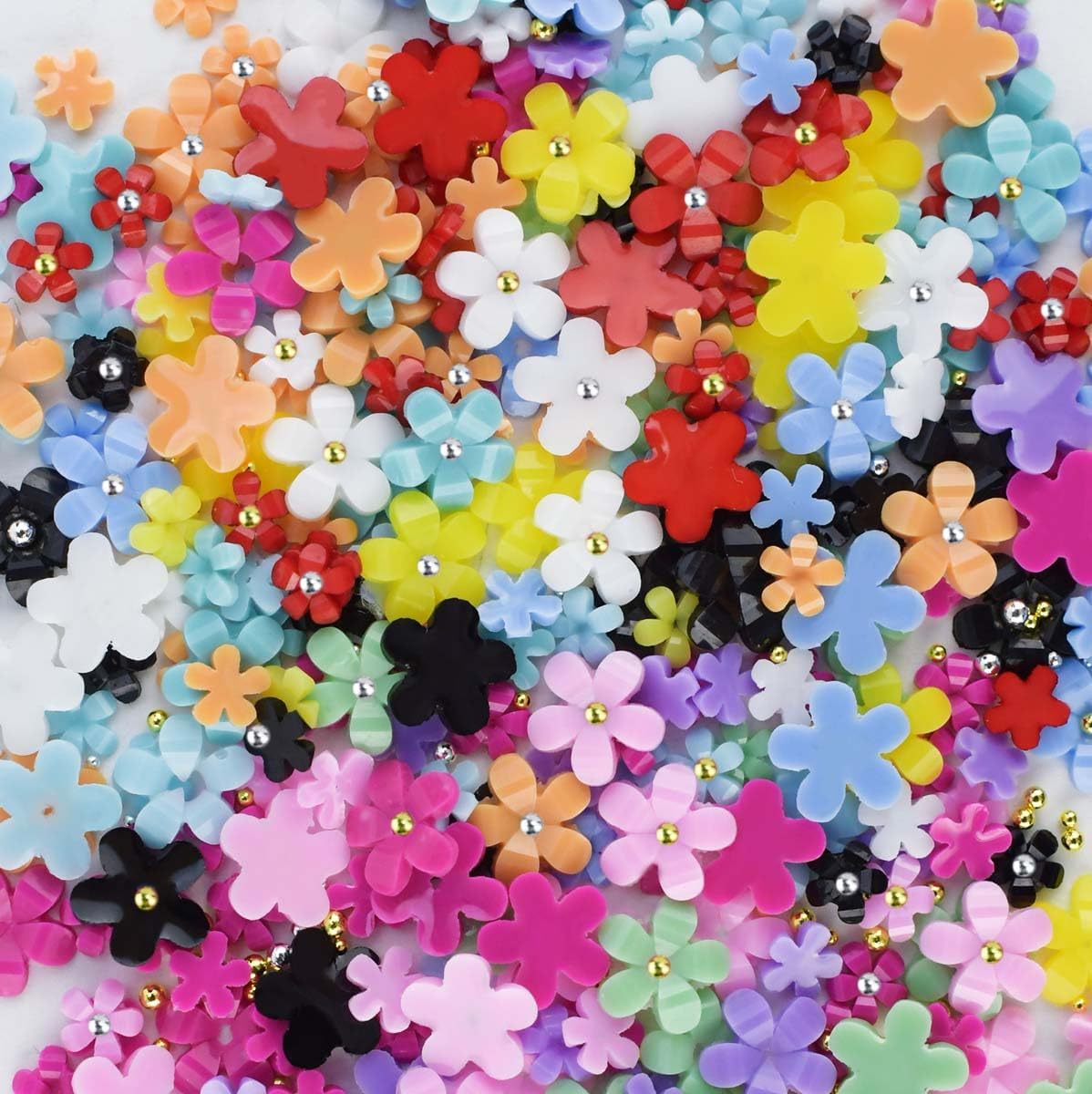 800 Pcs Nail Charms Art Butterfly 3D Nails Decoration Crafts DIY Diamonds Rhinestones Acrylic Jewelry Accessories Gold Silver Pearls Supplies Resin Flatbacks Flower Gems - Image 4