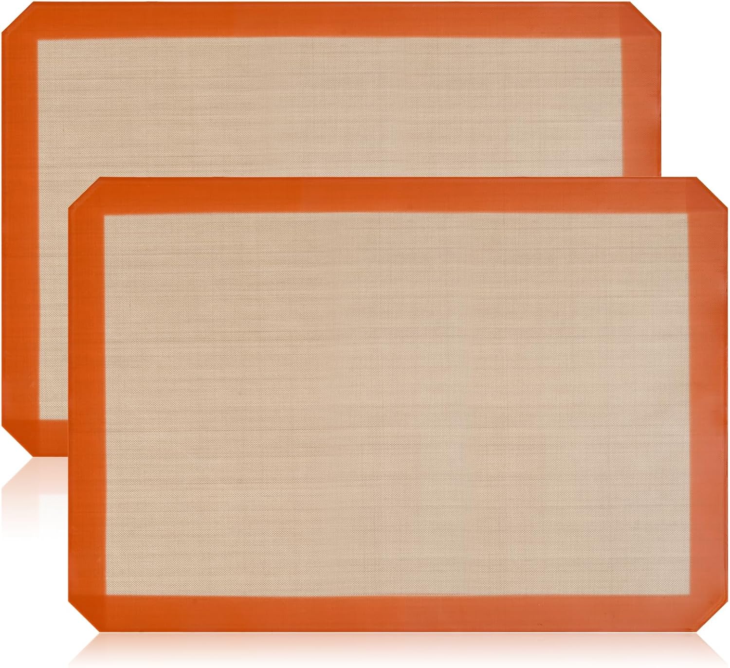 2-Pack Silicone Baking Mats – Non-Stick Reusable BPA-Free Oven Liners, 100% Food-Grade Silicone, Fit Half Sheet Pans (16.54
