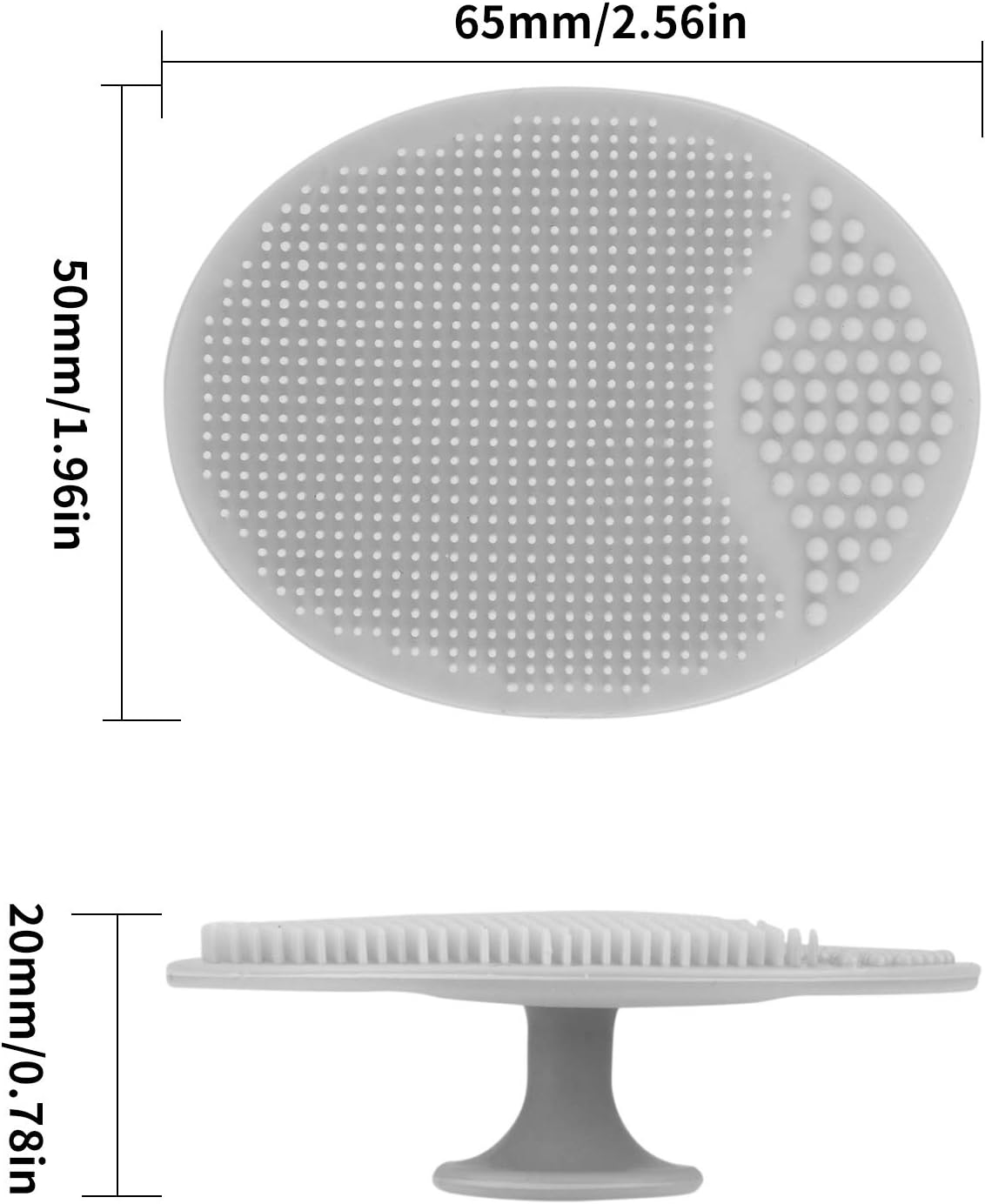 Silicone Face Scrubbers Exfoliator Brush-Facial Cleansing Brush Blackhead Scrubber Exfoliating Pads Precision Pore Pad Acne Removing Brush-2 Pack, White - Image 2
