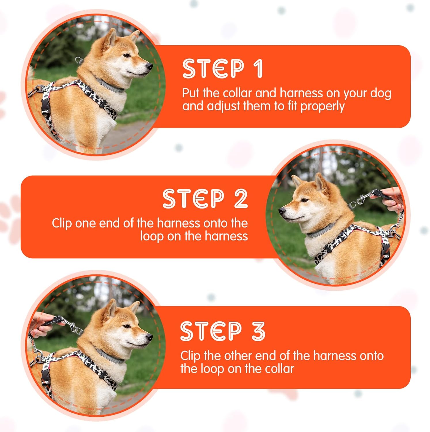 2 PCS Prong Collar Safety Clip Leash to Prong Collar Connector Dog Leash Connector Harness to Collars Safety Clip Reflective Double Ended Backup Clasp for Dog Pinch Collars - Image 3