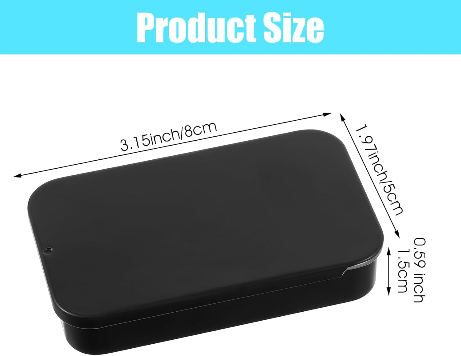 2 PCS Mini Travel Dental Floss Case, Portable Purse Floss Pick Holder, Small Toothpick Dispenser, Convenient Refillable Glide Storage Adult Floss in Box for Travel Dates Dinners Hotels (Black) - Image 1