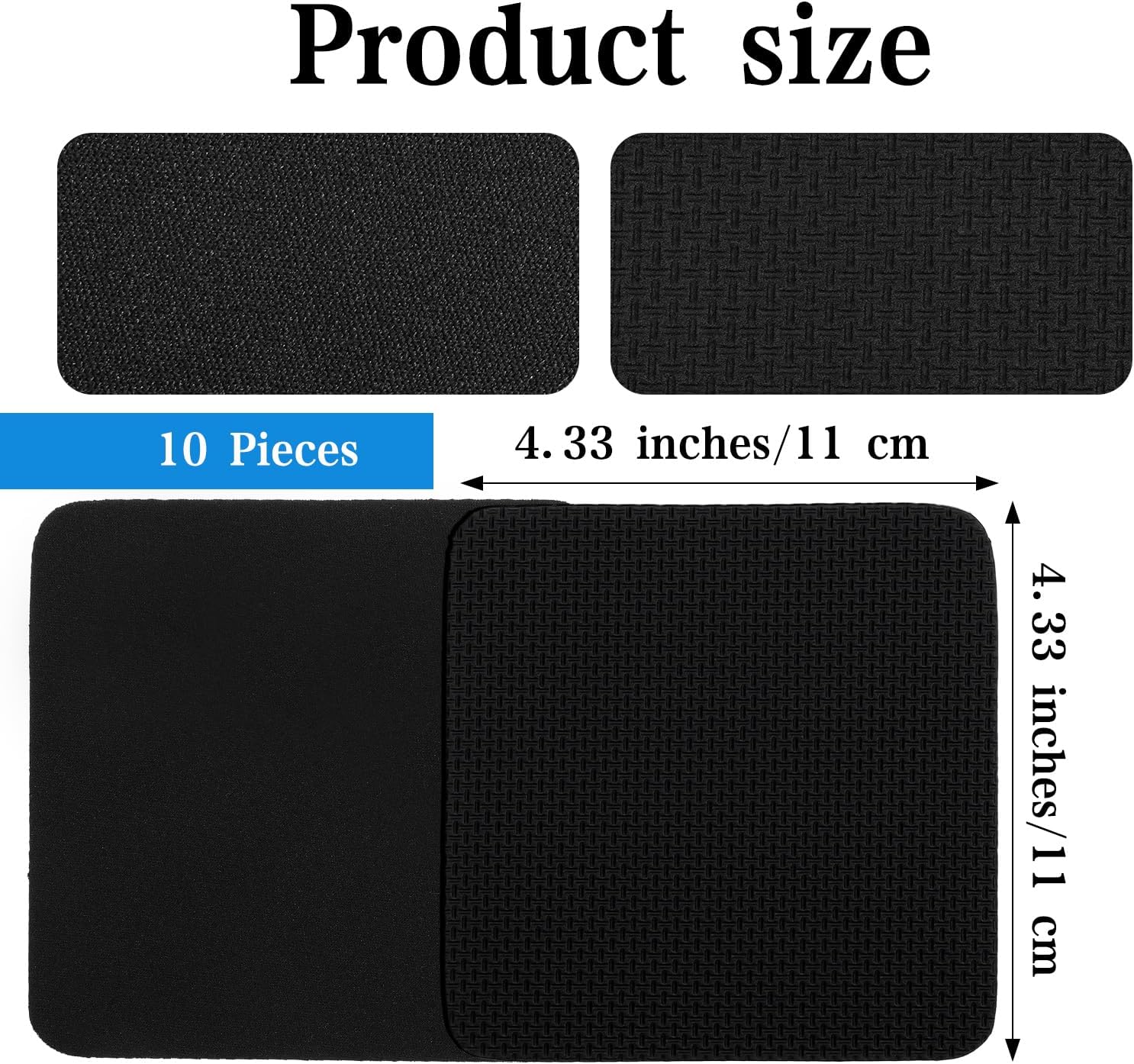 8 PCS Gym Grip Pads Rubber Weight Big Back Lifting Grips Workout Hand Pads Anti-Slip Weight Training Hand Grips Hands Protector for Gym Pull up Training Men Women No Sweaty (Black) - Image 1