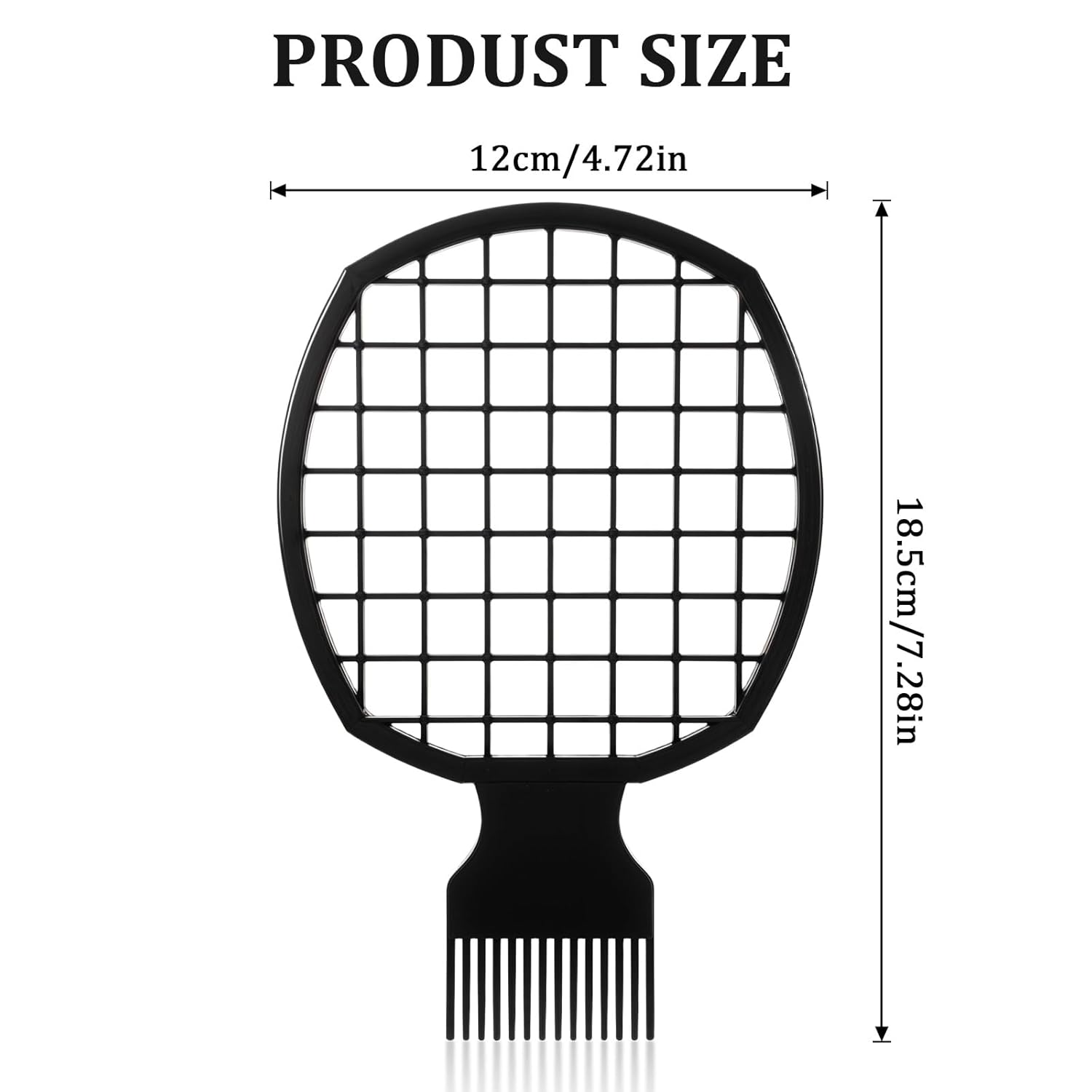 Xindojuz 2 PCS Twist Comb, Sponge Brush for Hair, 2 In 1 Afro Hair Pick Comb Set for Black Men and Women Curls, Dual-sided Design, ABS Material Hairpicks for Men (Black) - Image 1