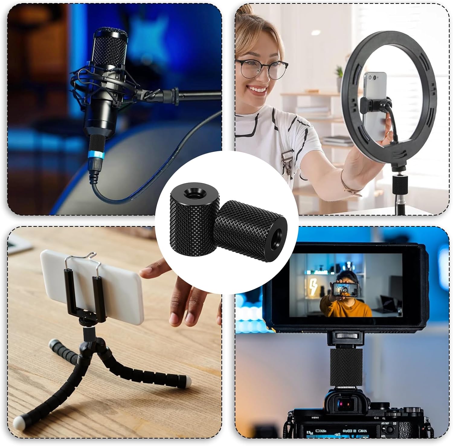 4 PCS Camera Screw Converter 1/4