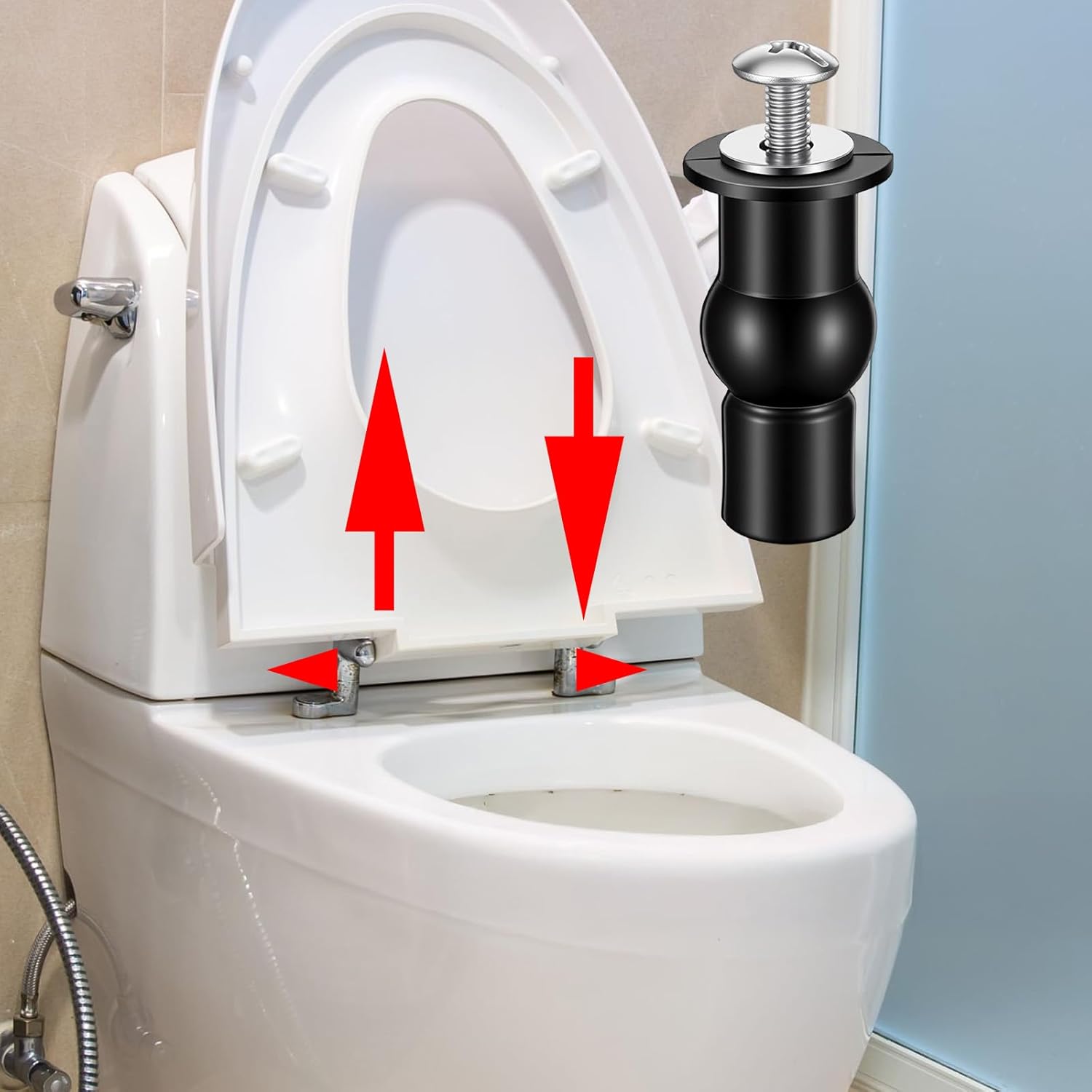 4 Set Stainless Steel Toilet Seat Bolts, 10mm Toilet Seat Screws Replacement Kit with Expanding Rubber Nuts Universal Toilets Seats Hardware for Most Top Mount Toilets Seats Tightening Kit Replacement - Image 6