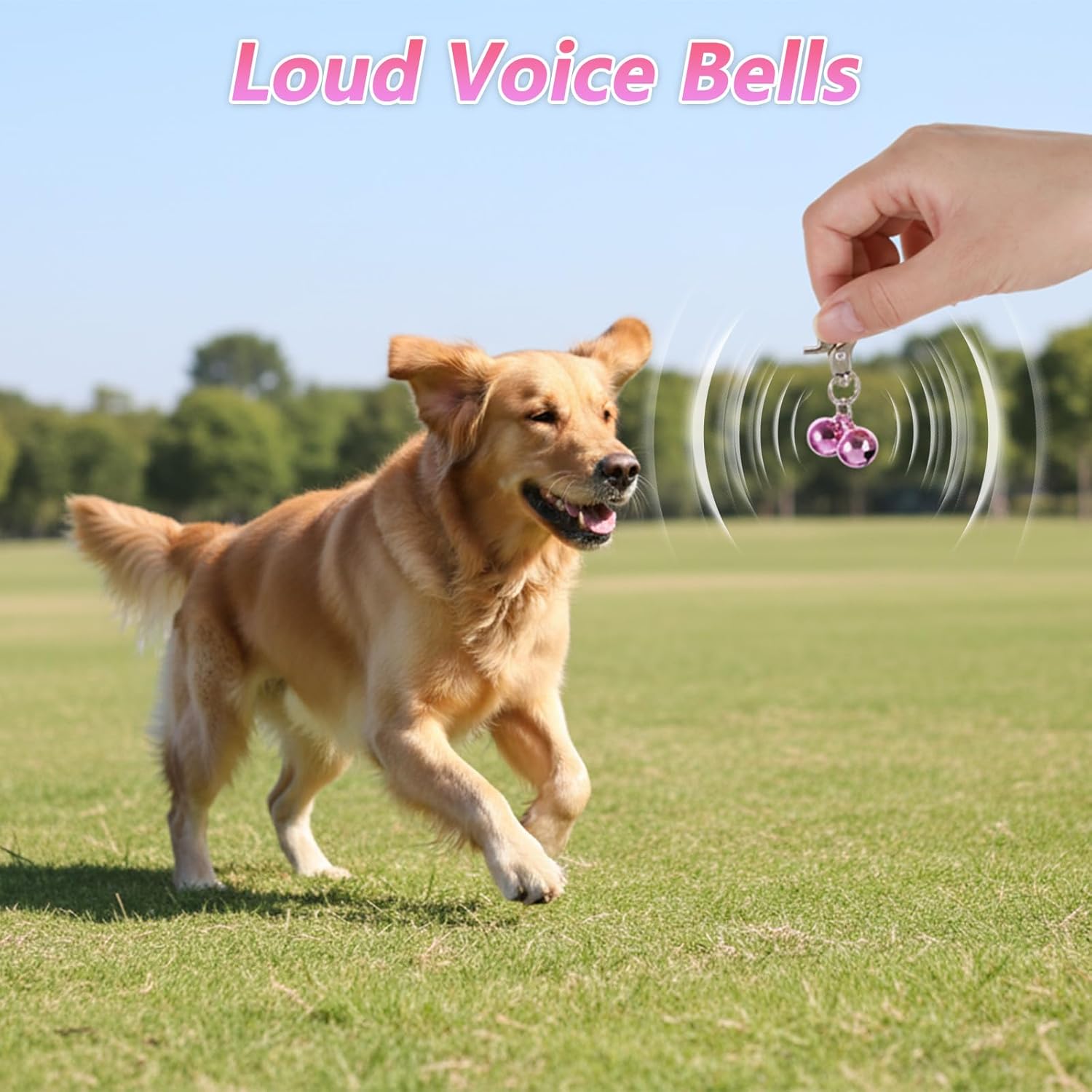 2 PCS Pet Bells for Collar Small Bell for Dog Cat Collar Bells Only Loud Training Pendant Accessories Stainless Steel Collars Charm with Heavy Duty Snap Clips for Dogs Kitty Puppy Pet (Purple) - Image 2