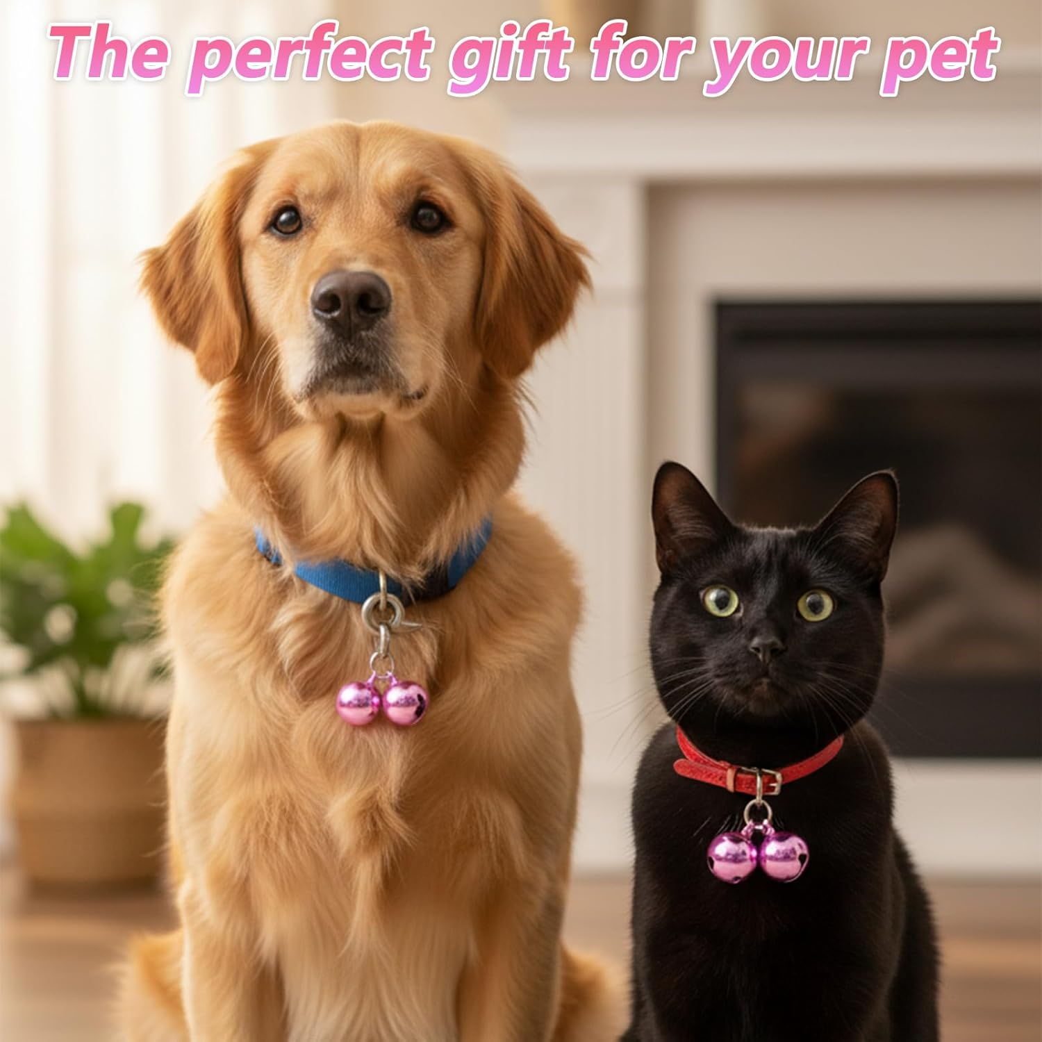 2 PCS Pet Bells for Collar Small Bell for Dog Cat Collar Bells Only Loud Training Pendant Accessories Stainless Steel Collars Charm with Heavy Duty Snap Clips for Dogs Kitty Puppy Pet (Purple) - Image 4