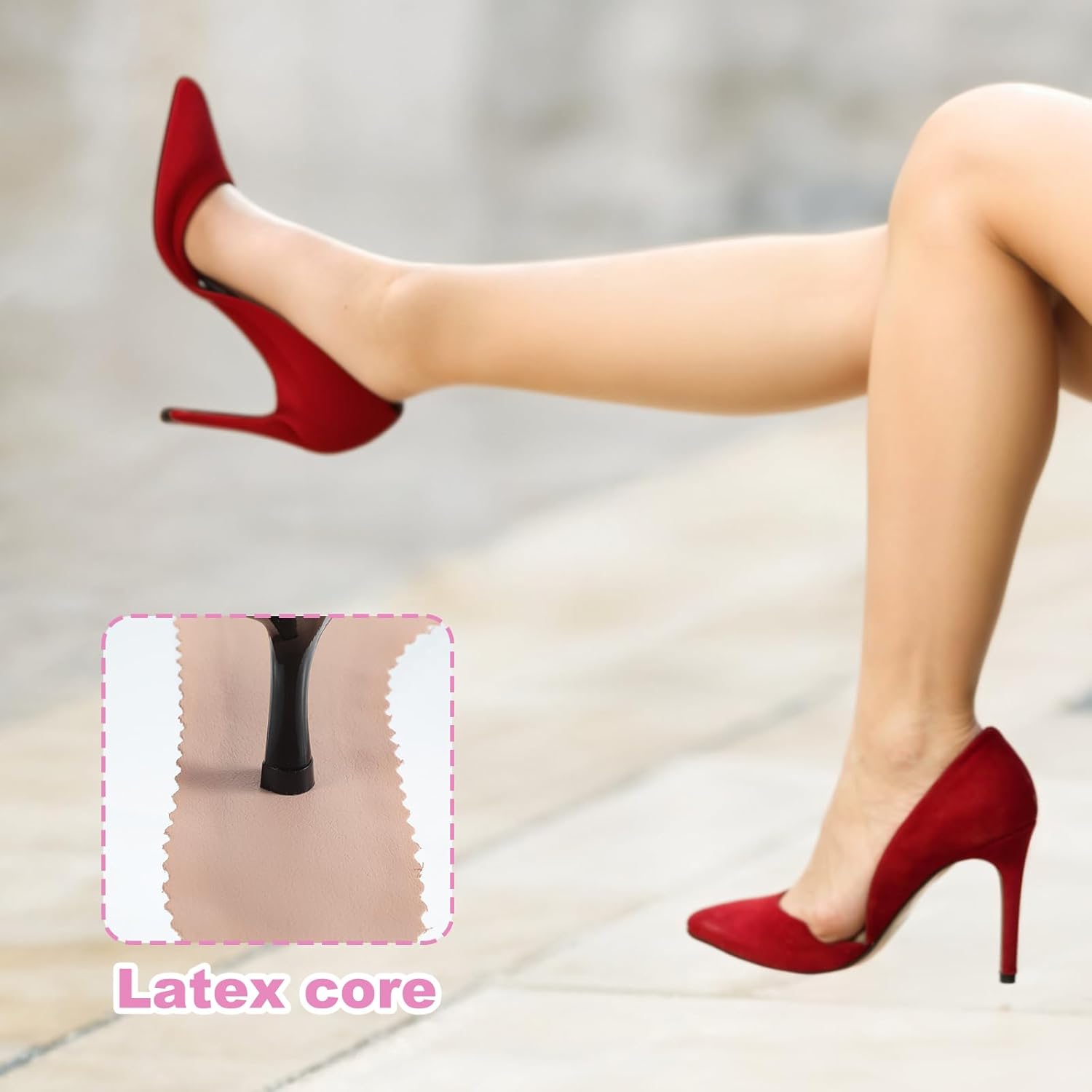 2 Pairs High Heel Comfort Pads, Invisible Self-Adhesive Cushion Insoles Arch Support Weight Shifting Shoe Inserts for Women Comfort Insoles Shoe Pads for Sandals Flats Pump Dress Shoes Boots (Beige) - Image 5
