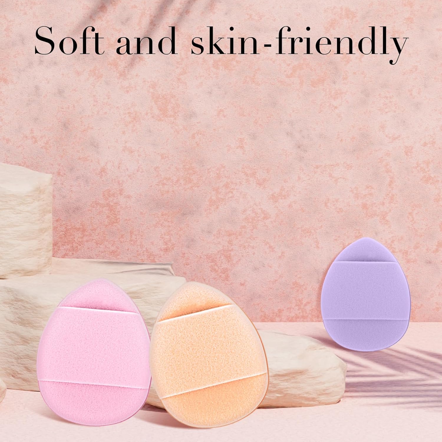 50 Pcs Mini Makeup Sponge Set Mini Finger Puff Puff Reusable Soft Microfiber Small Foundation Cosmetic Finger Soft Puffs Setting for Women for Under Eye Concealer Repair Cream - Image 5