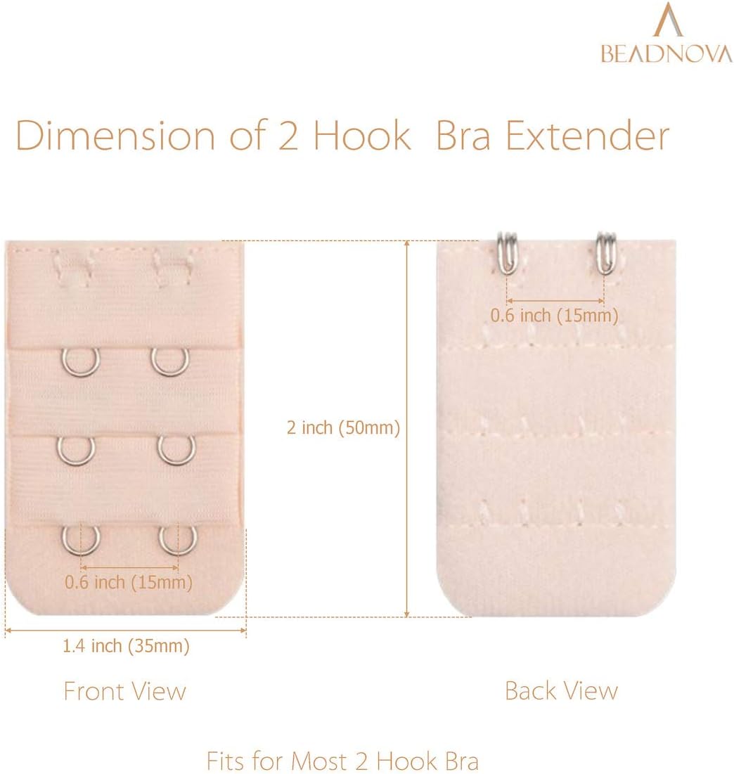Bra Extender 2 Hook Bra Back Clips Bra Strap Extender Bra Clasp (4pcs) - Image 3