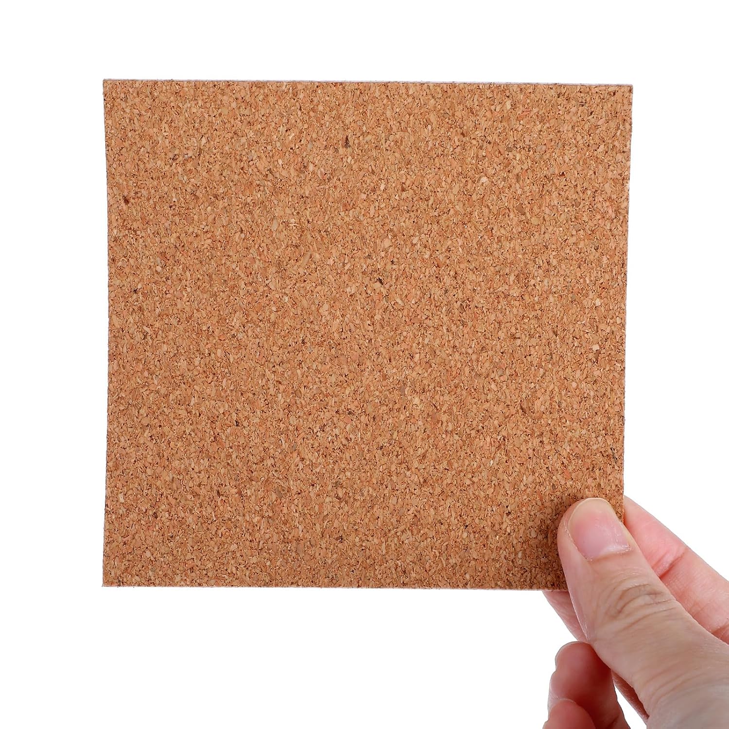 Xindojuz 16 PCS Cork Backing for Coasters, Self-Adhesive Cork Sheet Bulk, Mini Wall Board Corks on Tiles Bottom for Thin Drink Coasters Cup Mats DIY Crafts Making Decorations (4x4 Inches) - Image 2