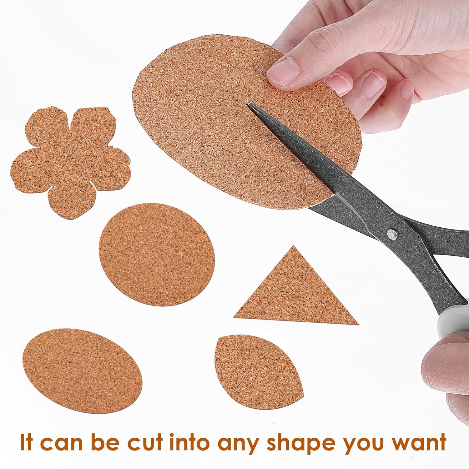 Xindojuz 16 PCS Cork Backing for Coasters, Self-Adhesive Cork Sheet Bulk, Mini Wall Board Corks on Tiles Bottom for Thin Drink Coasters Cup Mats DIY Crafts Making Decorations (4x4 Inches) - Image 4