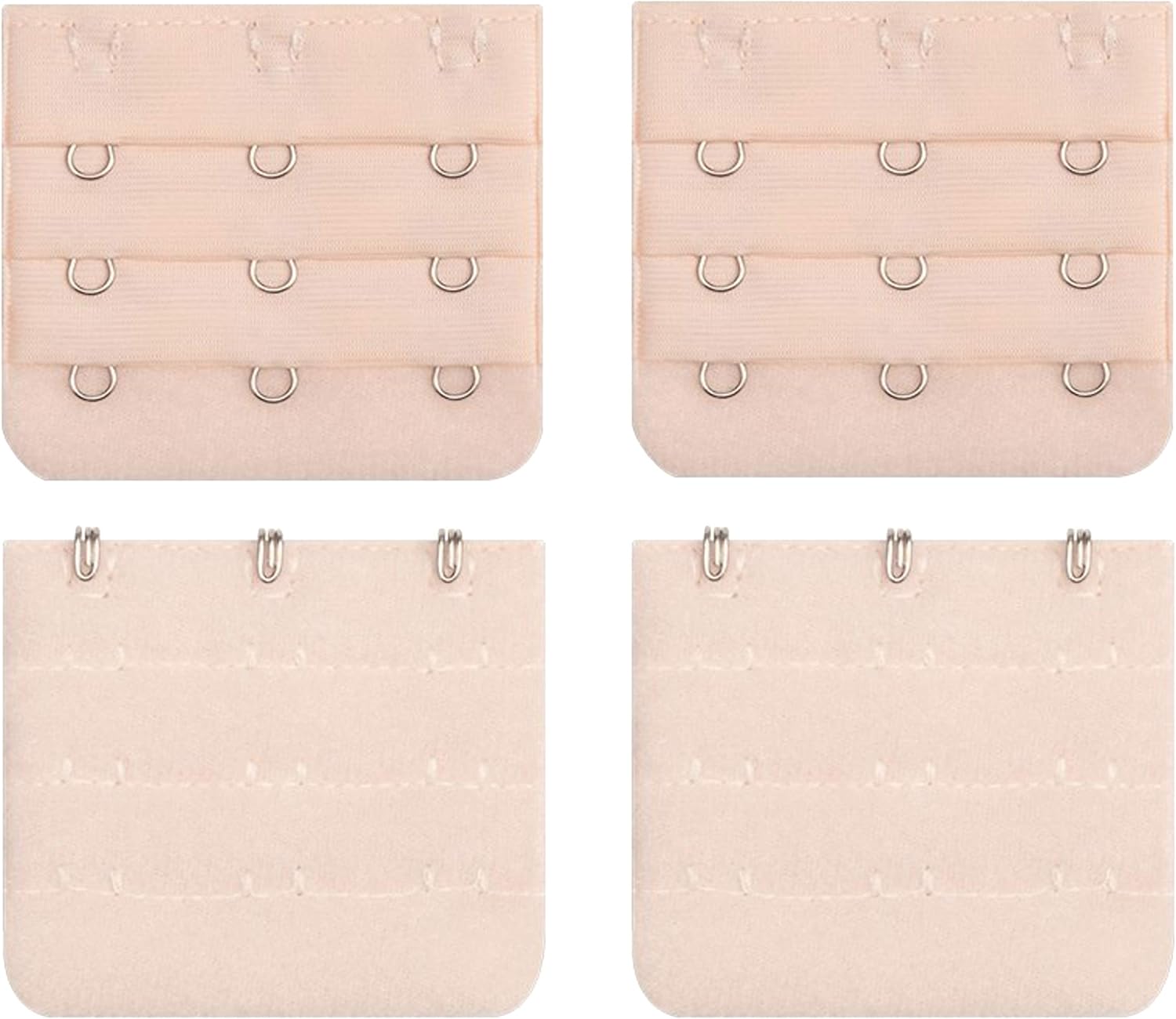 Bra Extender 3 Hook Bra Back Clips Bra Strap Extender Bra Clasp (4pcs) - Image 1
