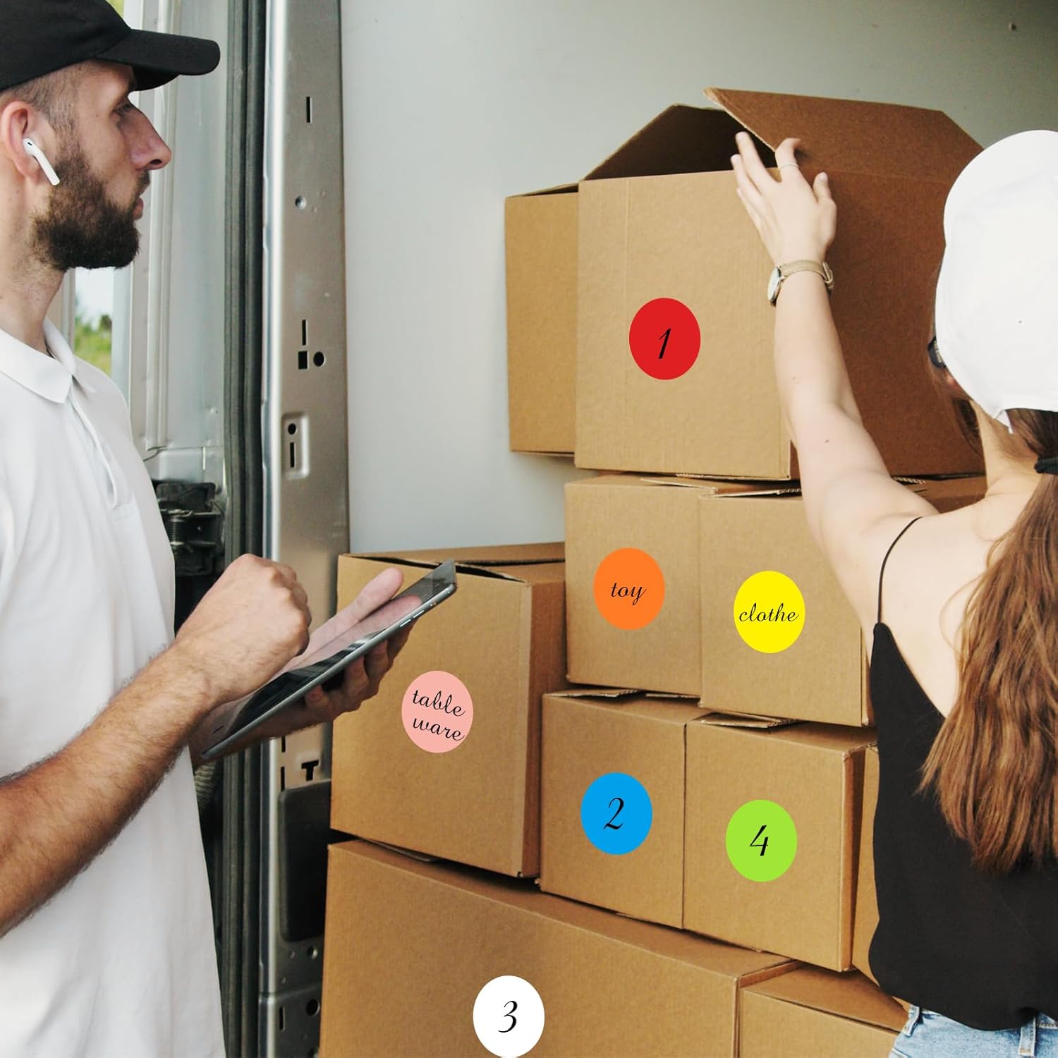STARLIBOO Dot Stickers: 3in Removable Circle Stickers, Writable for Office, Garage/Yard Sale (200Pcs, 10 Colors) - Image 5