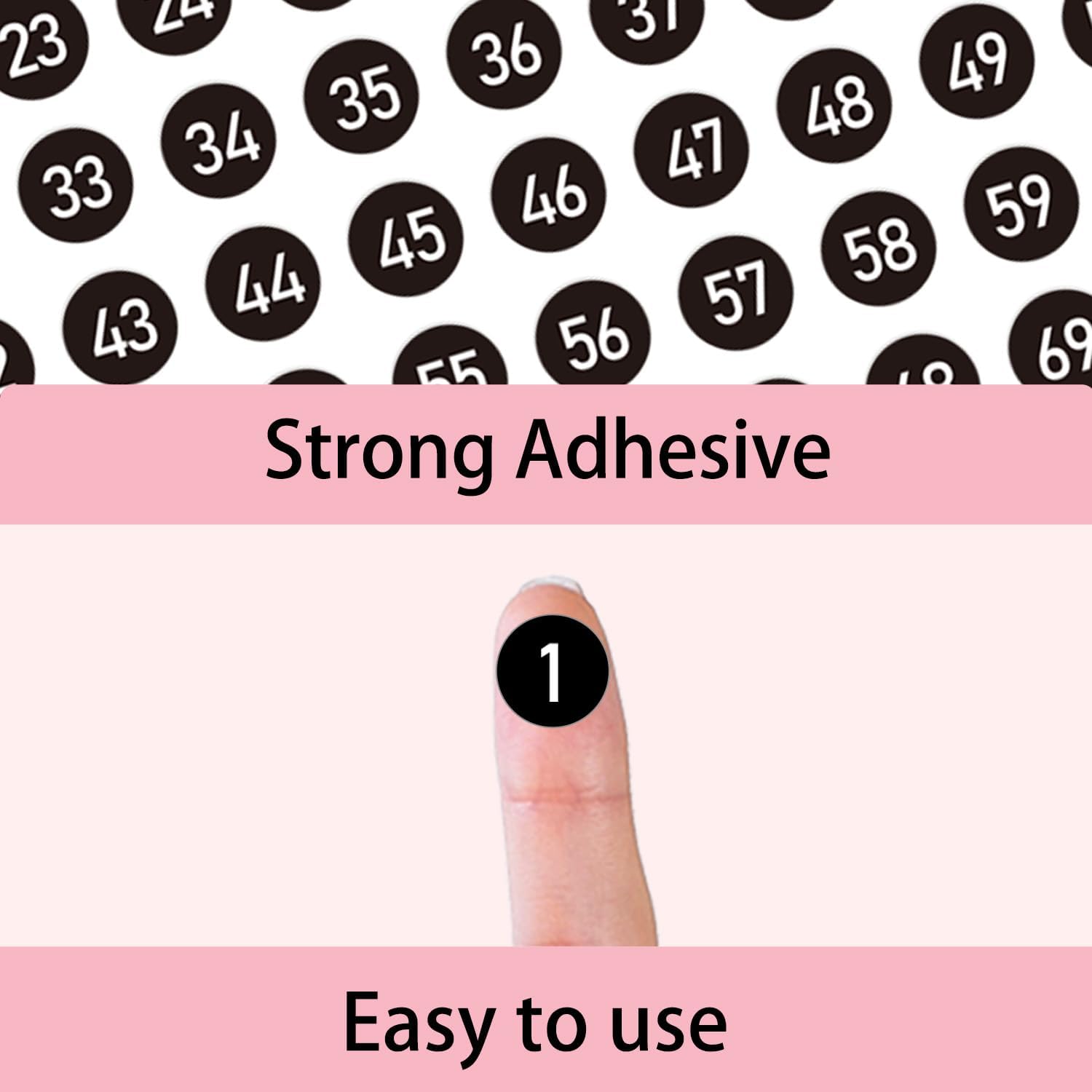 3000 PCS Number Stickers Labels, 0.4'' Black Consecutive Number Stickers 1-200, Vinyl Numbered Sticker, Self-Adhesive and Residue-Free, Use for Indoor and Outdoor - Image 2