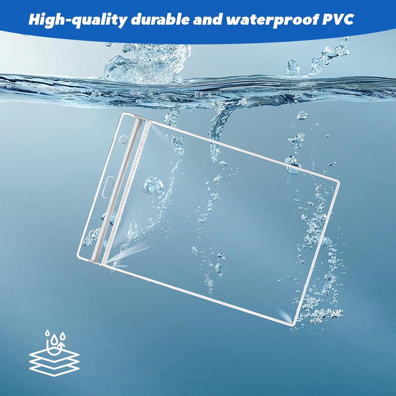 10 Pack Clear Plastic Passport Cover Holder, ID Card Holders Passports Protector, Badge Cover for Travel, Name Badges, ID, Credit Card, License (Passport Holder) - Image 5