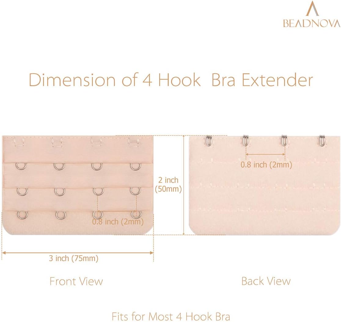 Bra Extender 4 Hook Bra Back Clips Bra Strap Extender Bra Clasp (4pcs) - Image 3