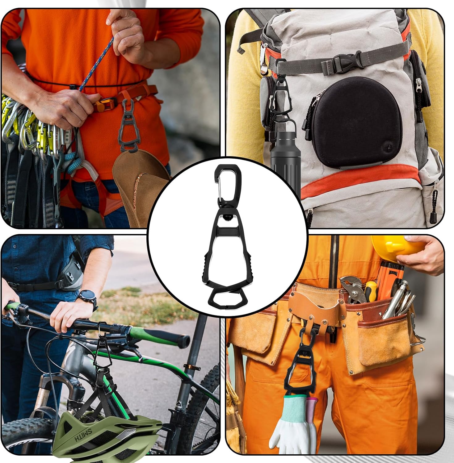 Xindojuz 6 PCS Glove Clips for Work Glove Holders, Powerful Bite Gloves Holder Clip for Duty Belt and Pants Prevent Loss and Free Hands Gloves Clips for Construction Improve Work Efficiency and Safety - Image 5