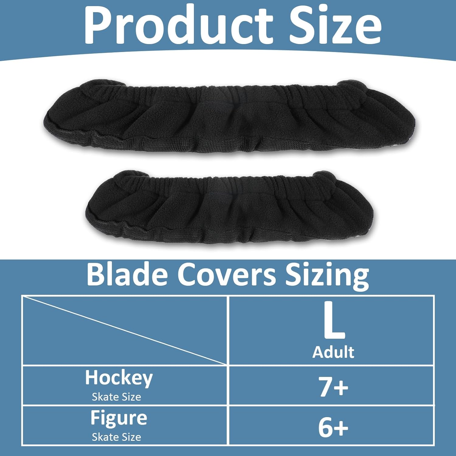 2 PCS Ice Skate Guards, Sports Blade Protector for Hockey Skates, Figure and Ice Skates Blade Covers for Toddler Kids Youth Adults-Men Women Boys Girls Skate Guards Figure Skating Hockey - Image 1